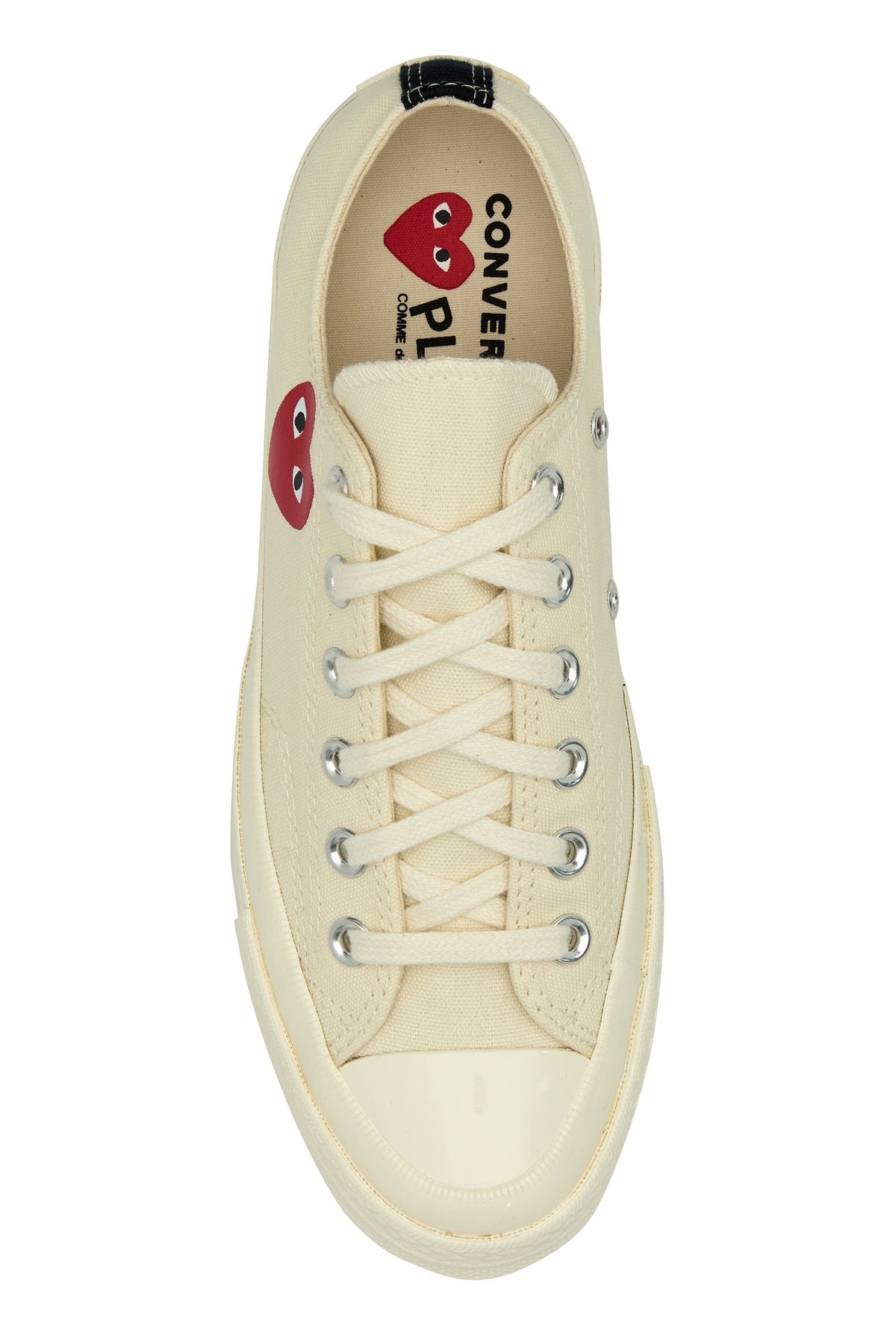 Ivory canvas Comme Des Garçons X Converse sneakers - 4