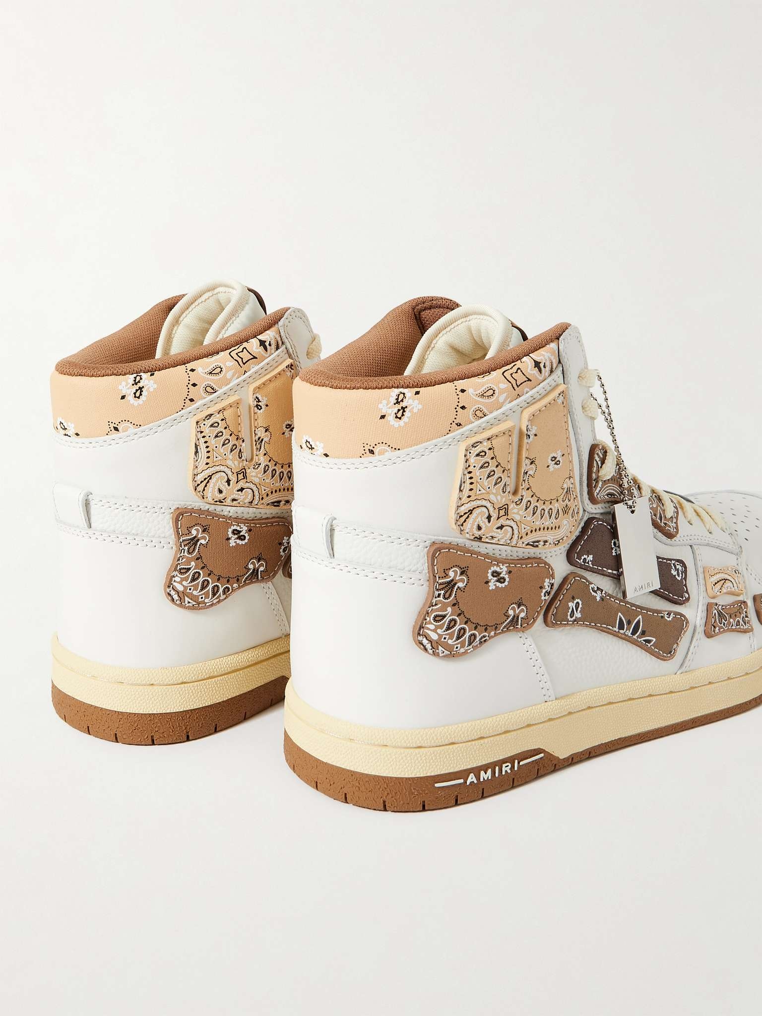 Skel-Top Bandana-Print Leather High-Top Sneakers - 5