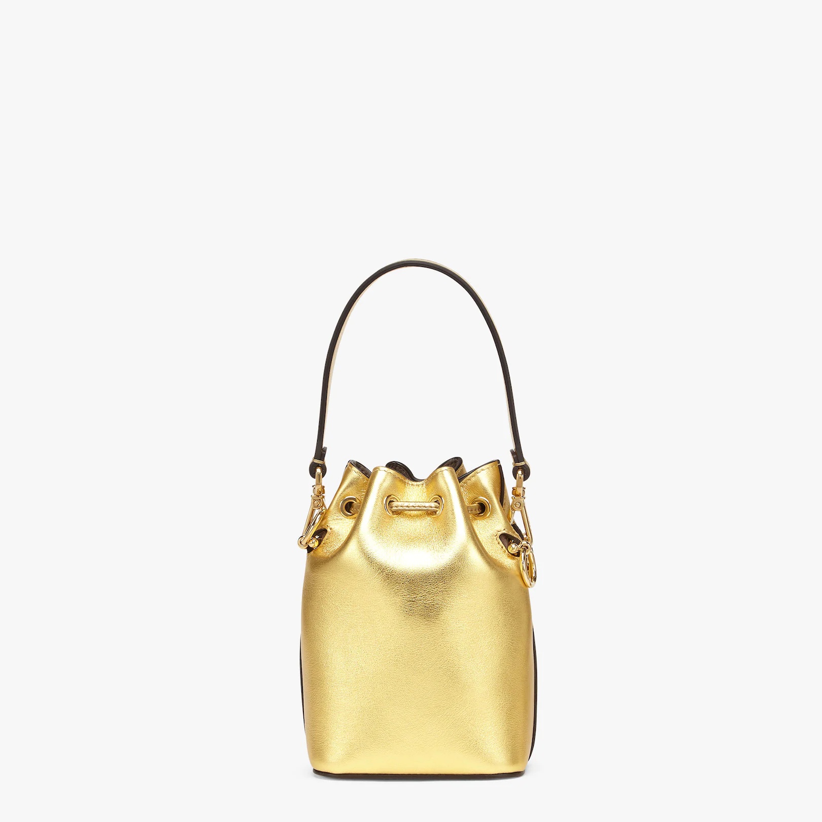 Gold laminated leather mini bag - 3