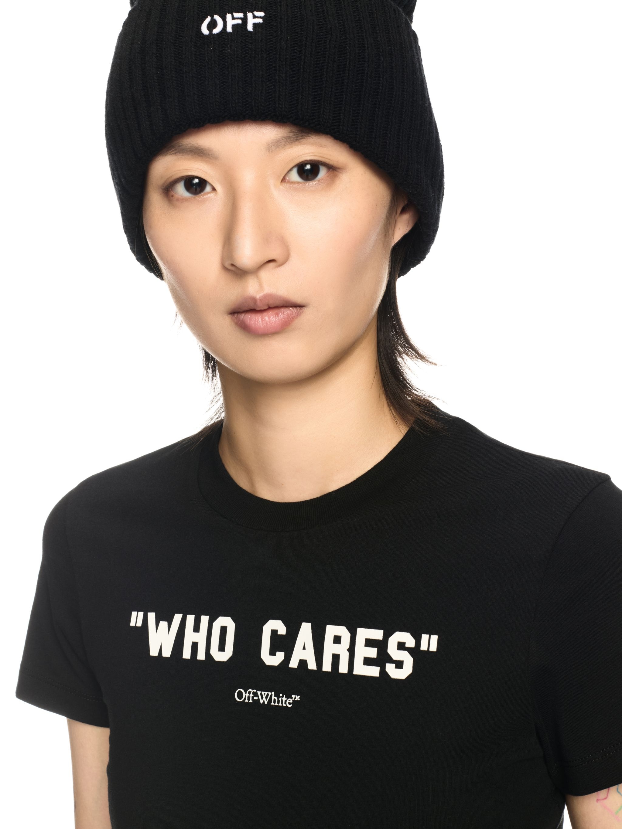 Black Who Cares T-shirt - 5