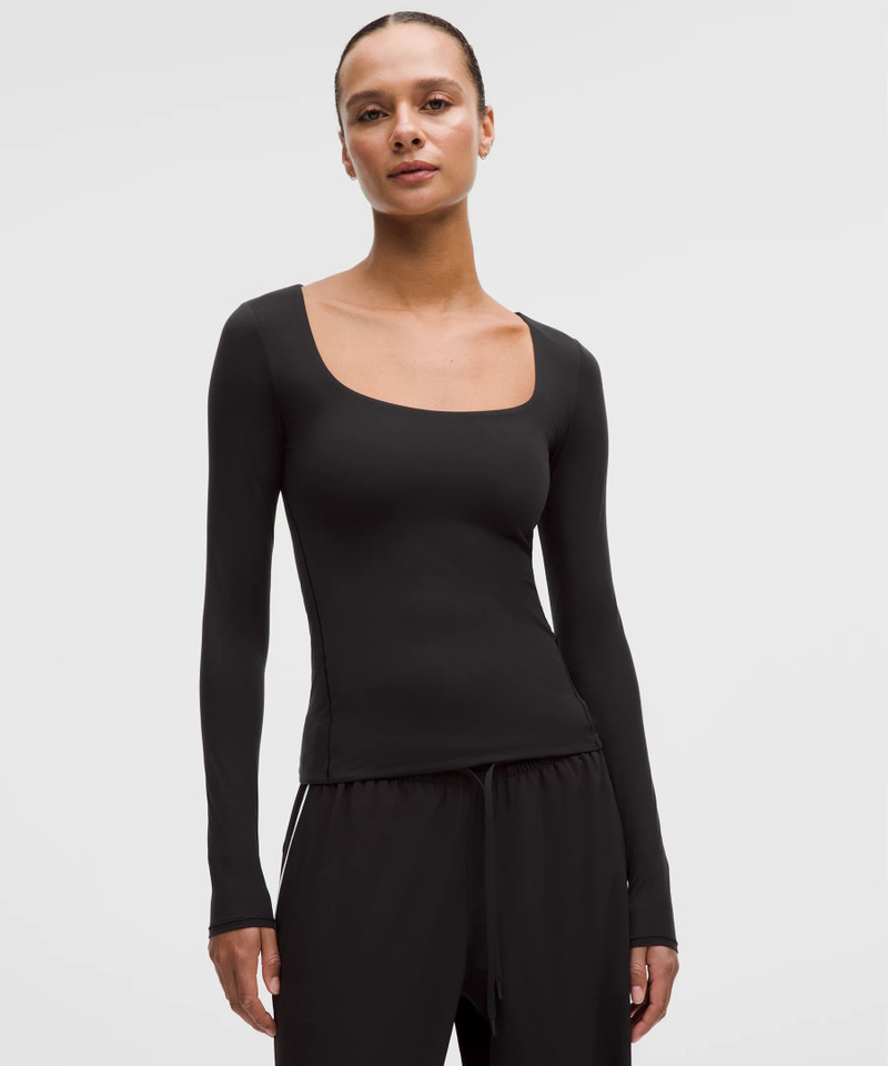 Wundermost Ultra-Soft Nulu Square-Neck Long-Sleeve Shirt 1