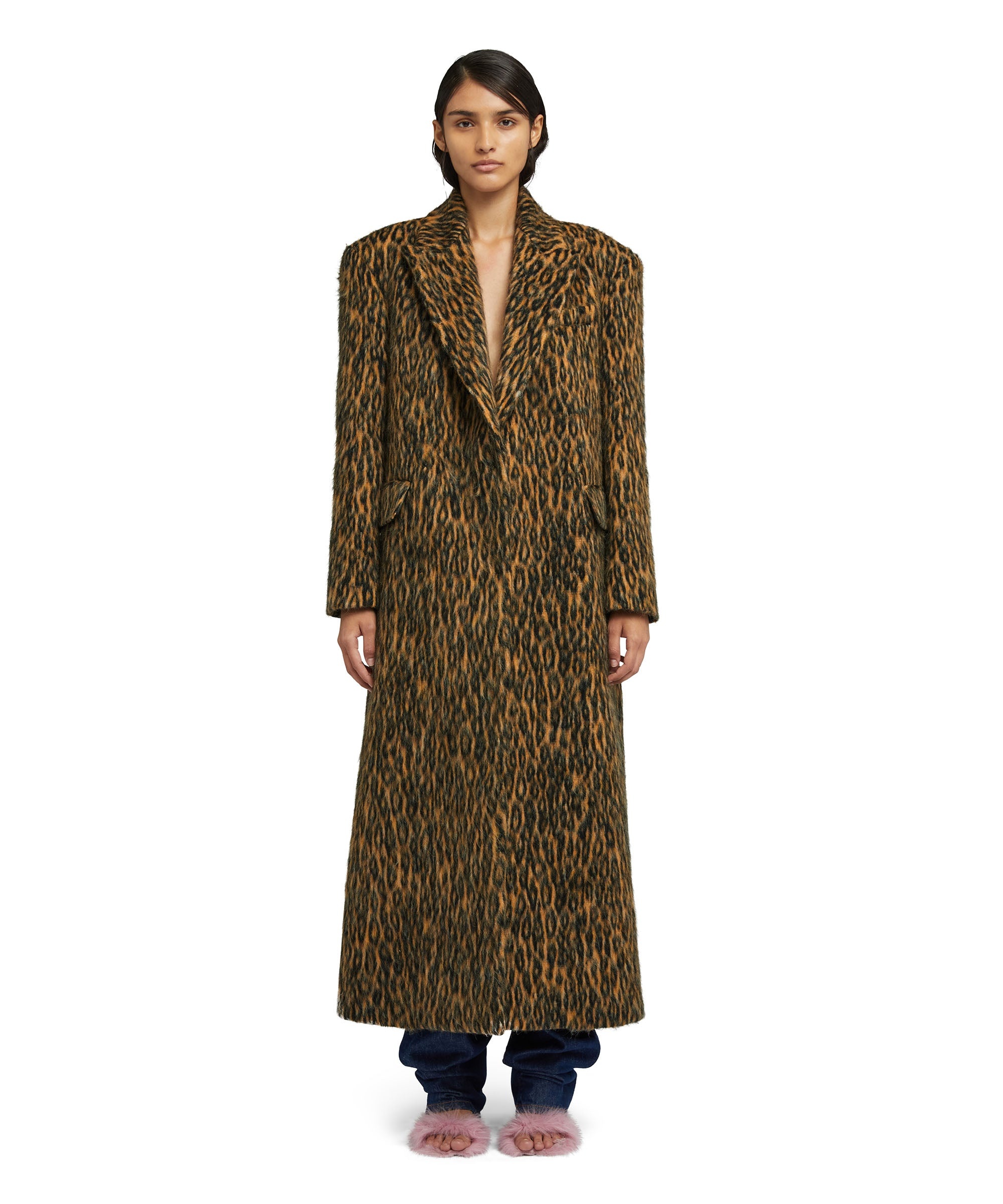 Wool coat with  "Cheetah Jacquard" motif - 2