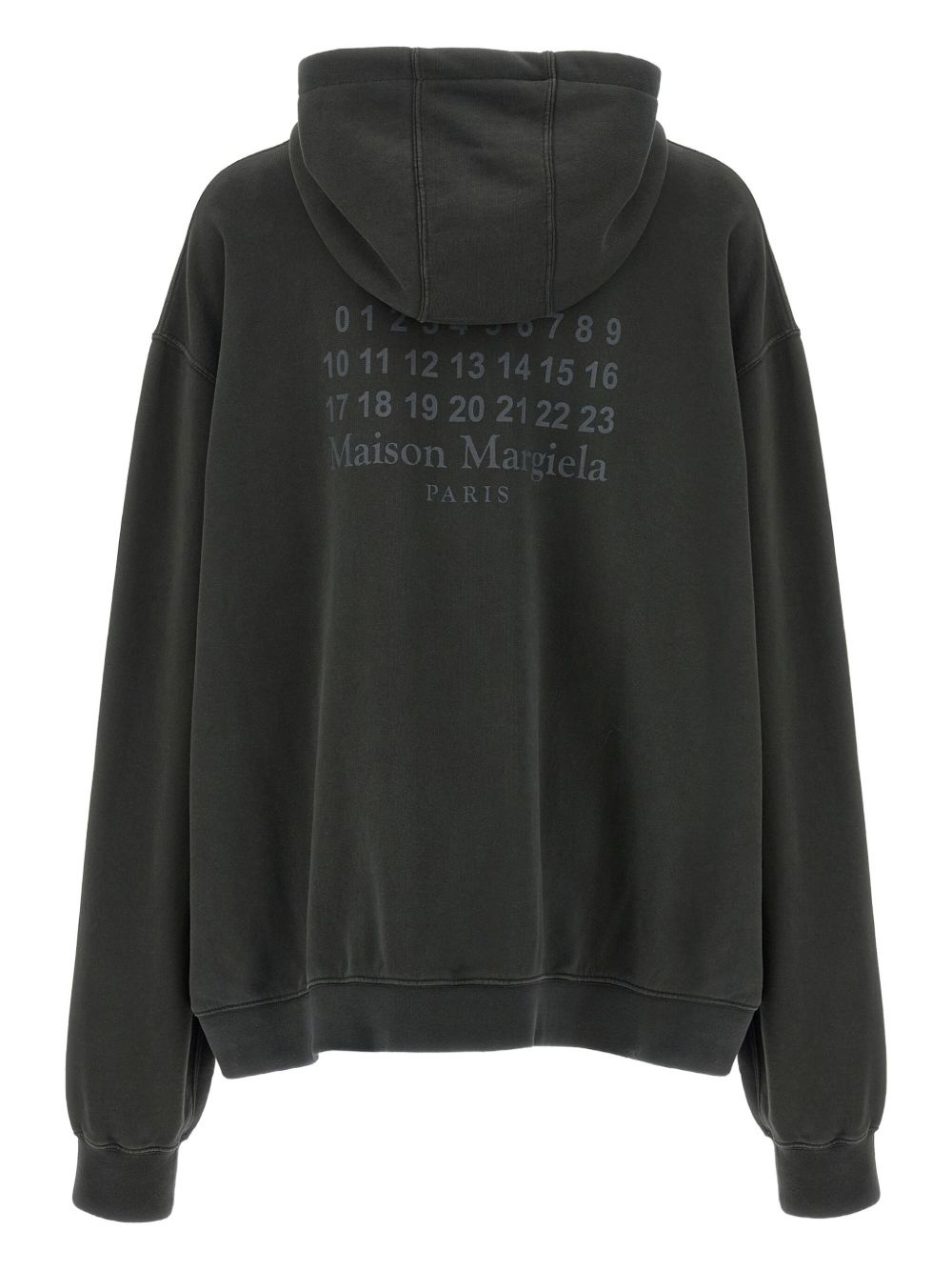 numbers-print hoodie - 2