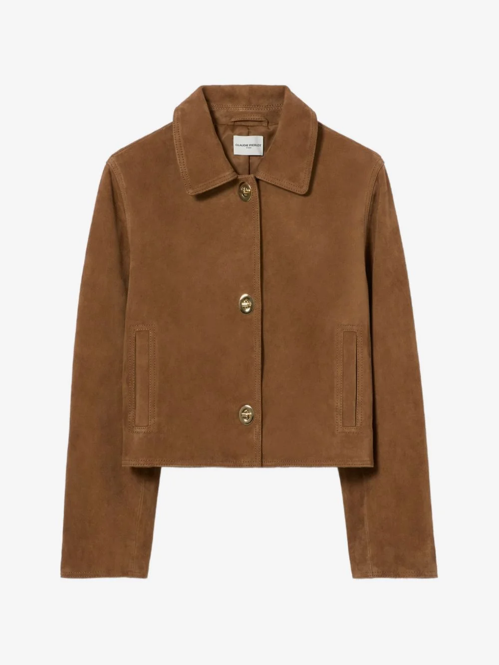 turn-lock leather jacket - 1