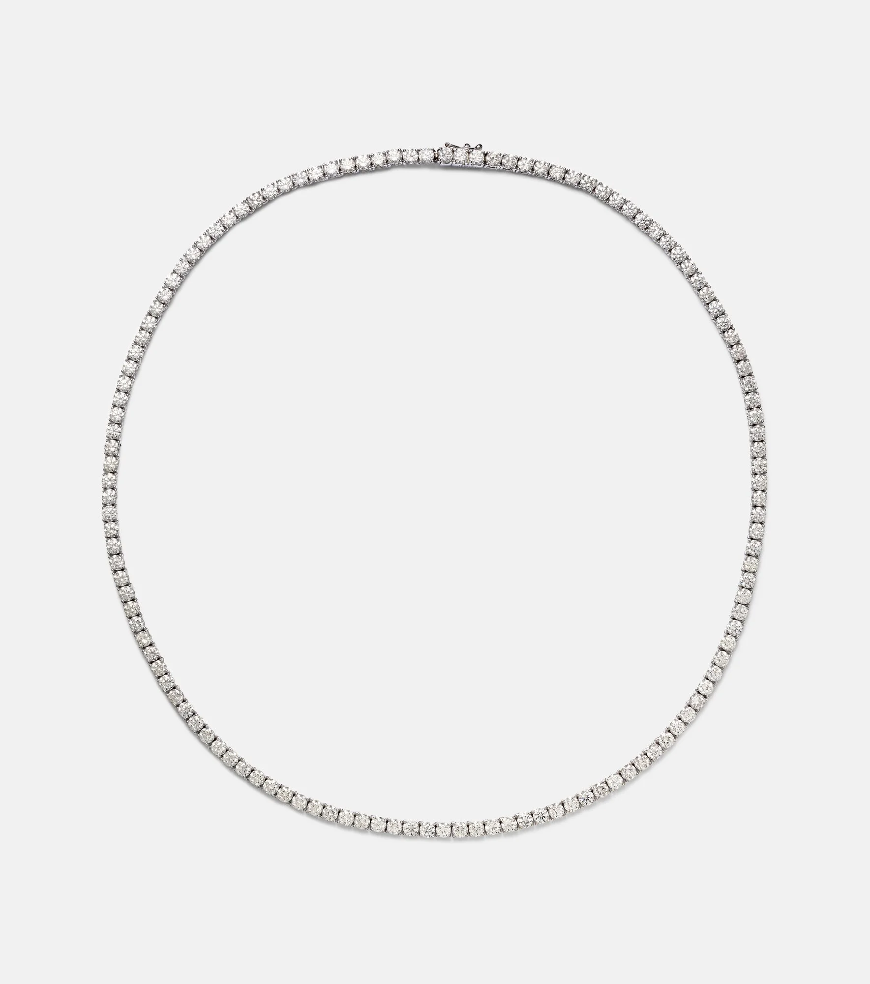 Hepburn Large 18kt white gold choker with diamonds - 1