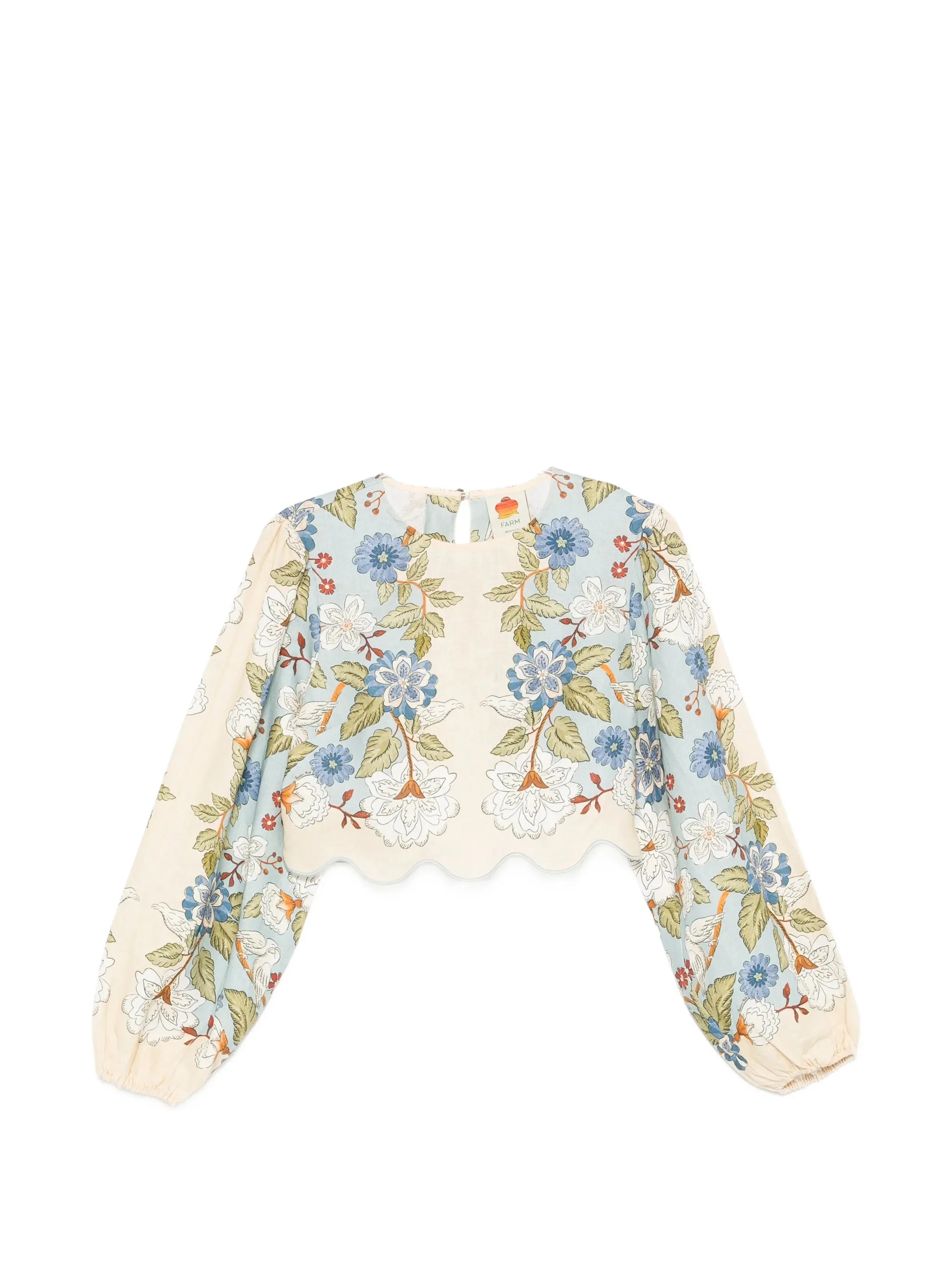 Garden Scarf floral-print blouse - 1