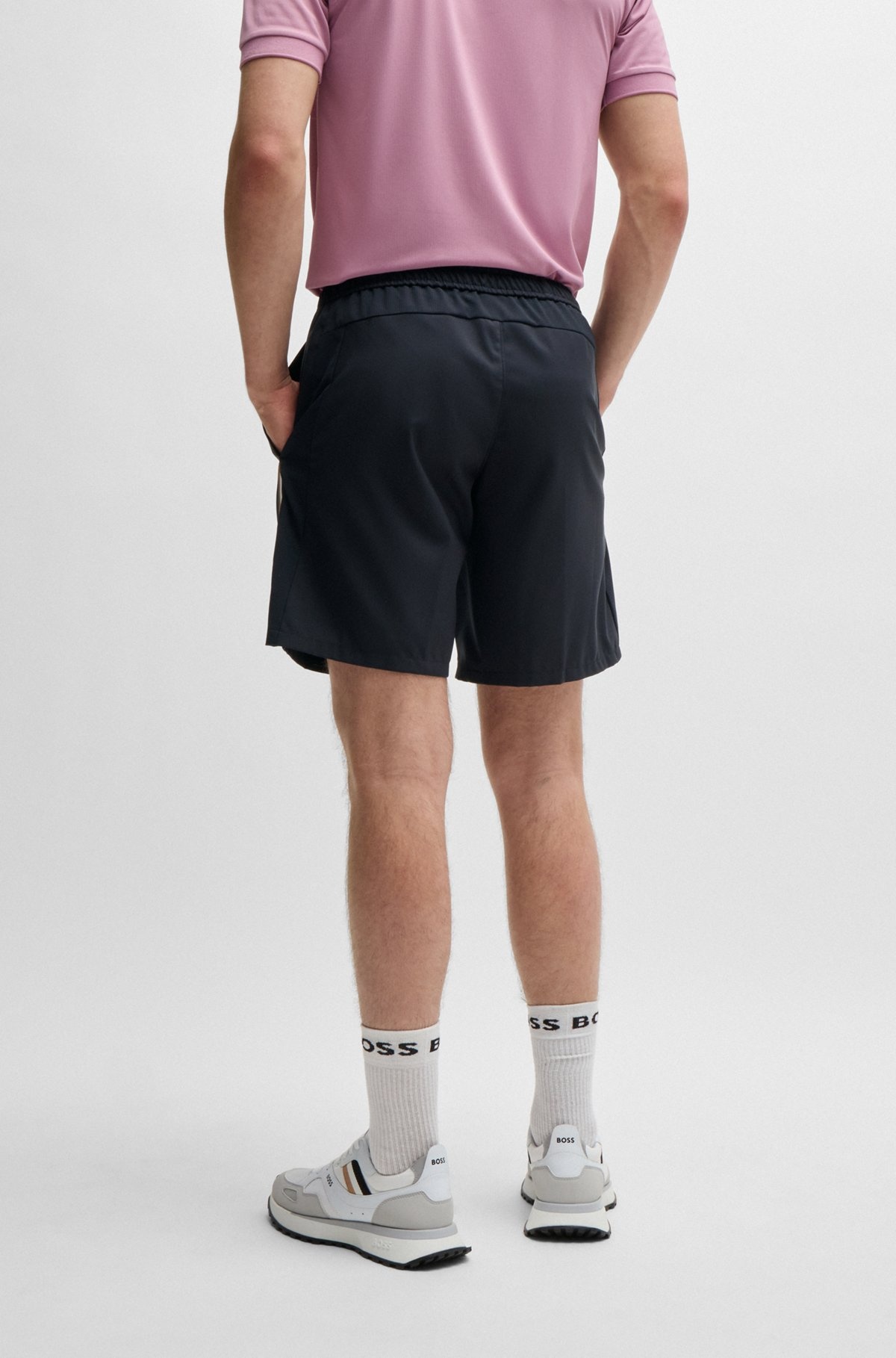 BOSS X MATTEO BERRETTINI WATER-REPELLENT SHORTS WITH LOGO PRINT - 4