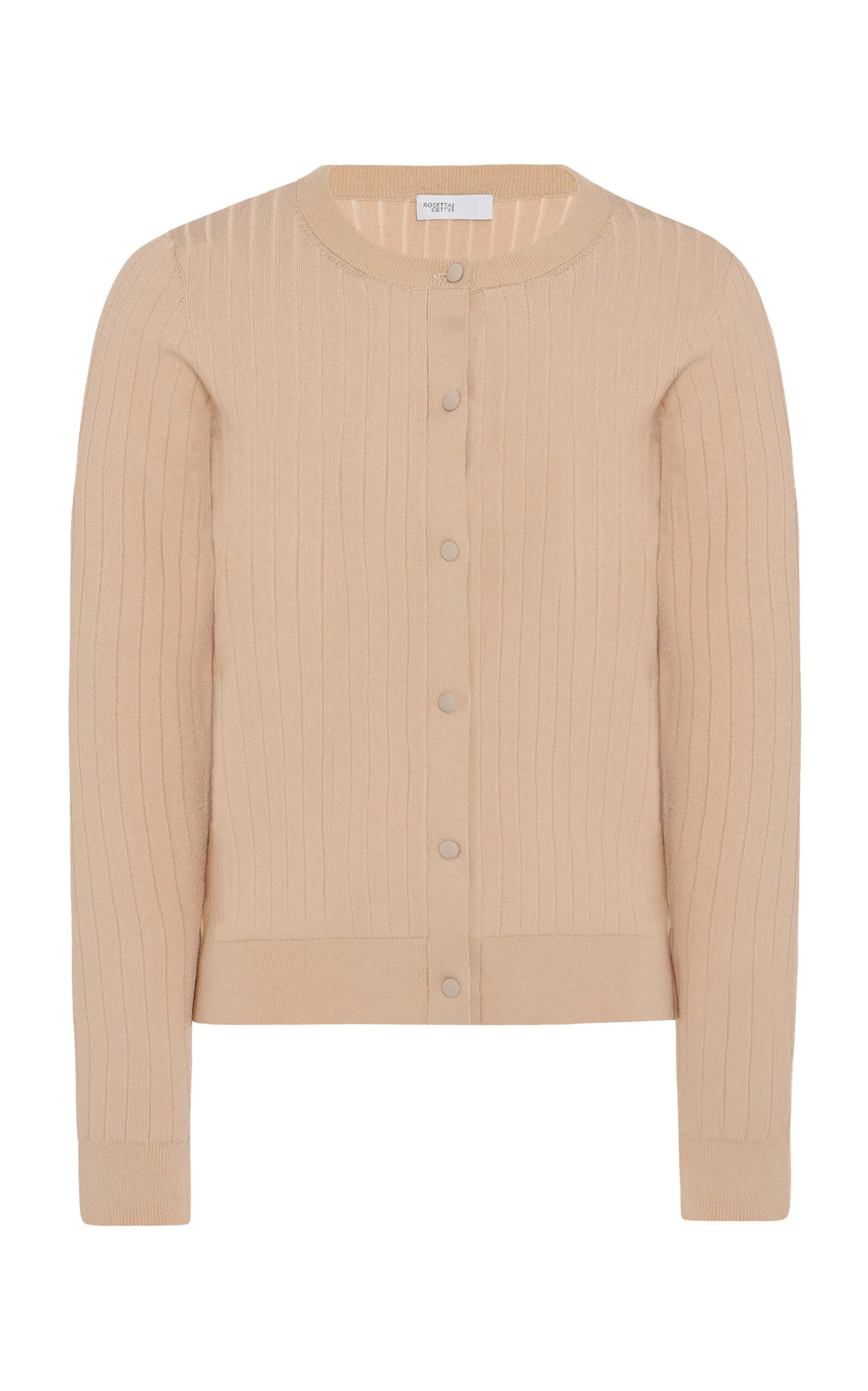 Ribbed-Knit Cardigan neutral - 1