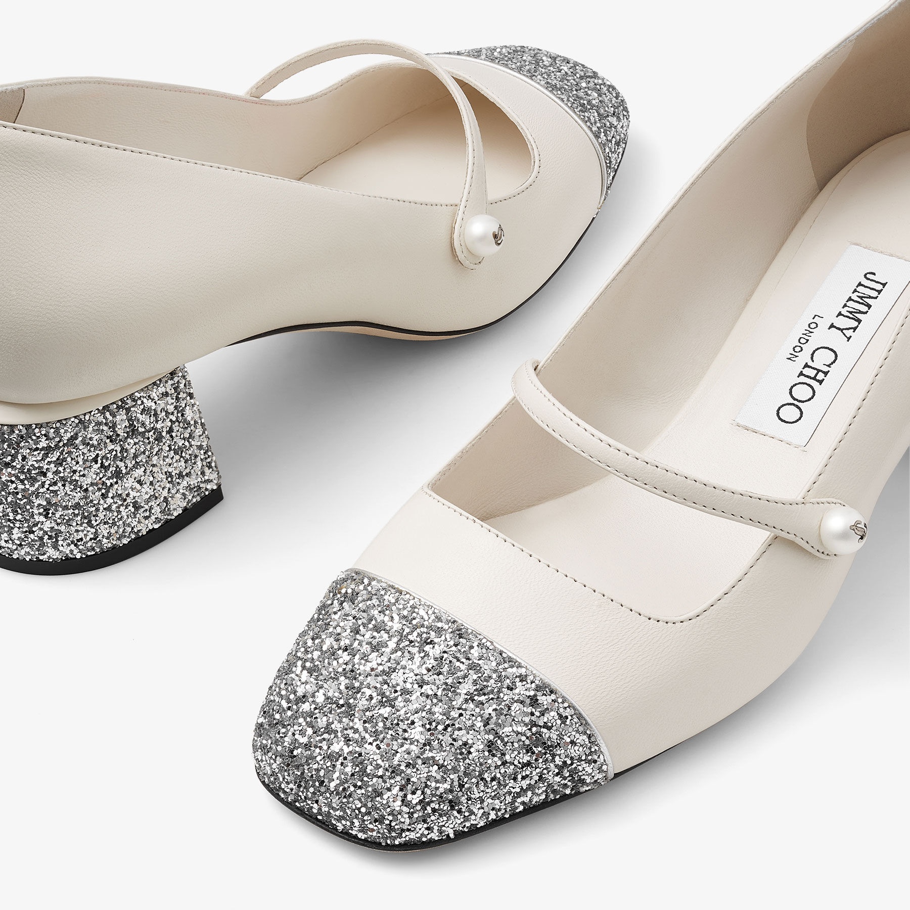 Elisa 45
Silver/Latte Glitter Leather Pumps - 3