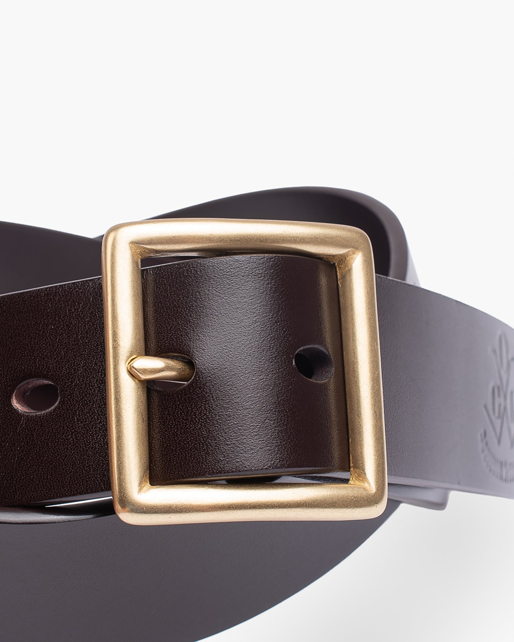 OGL-BELT-FULL-VTG-BRN OGL Vintage Buckle Leather Belt - Brown - 3
