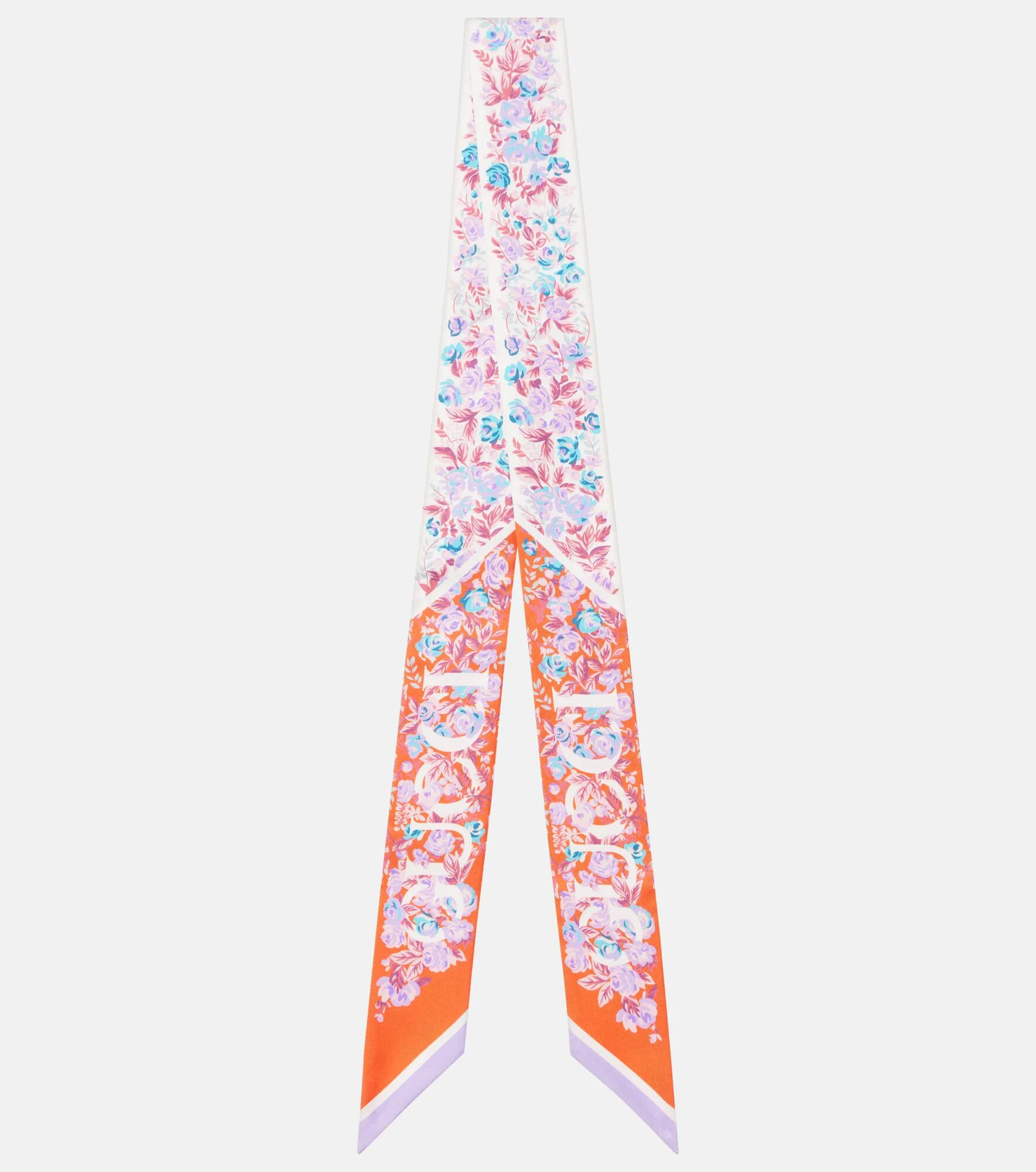 Printed silk twill scarf - 1