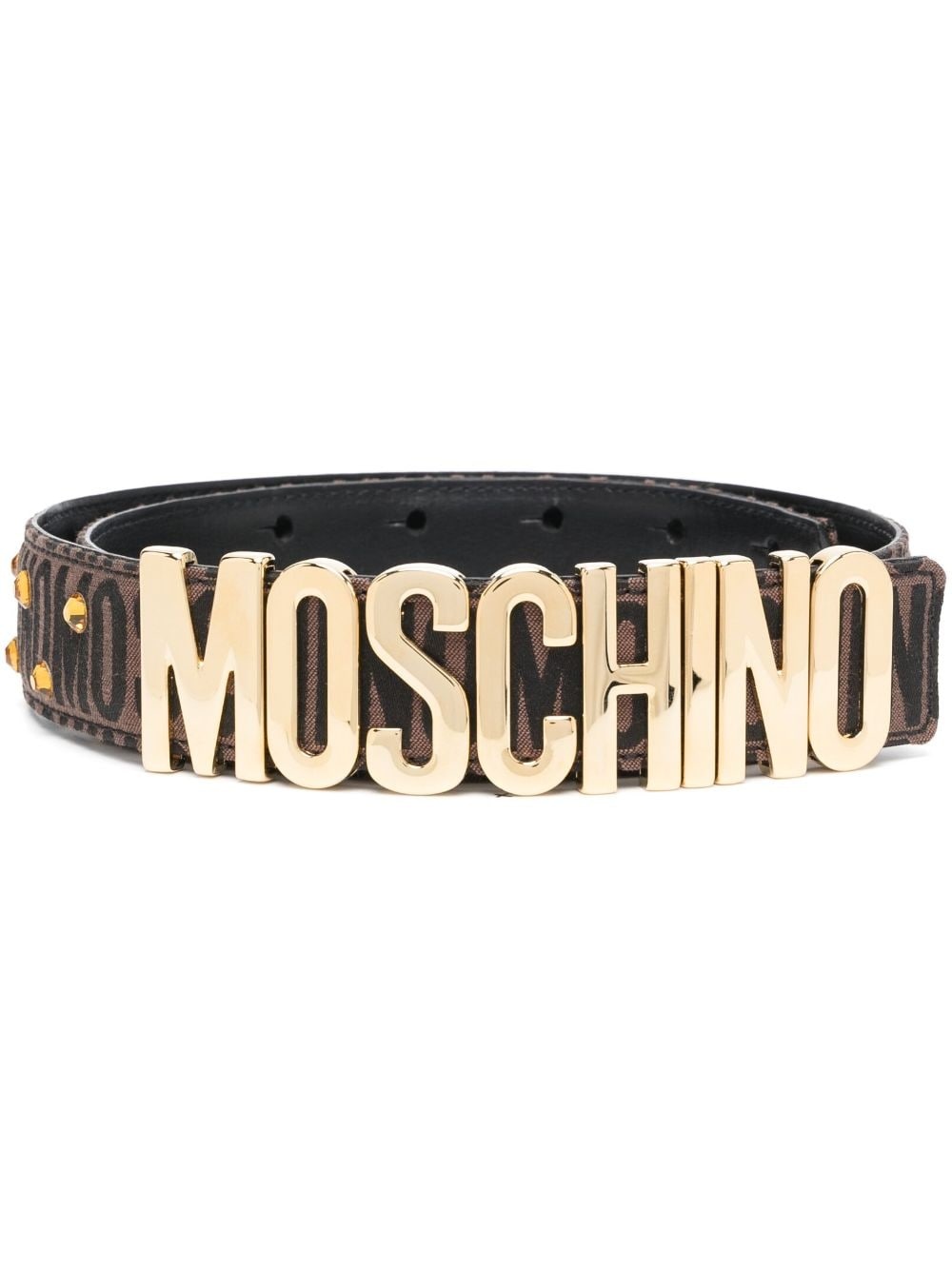 stud-embellished leather belt - 1