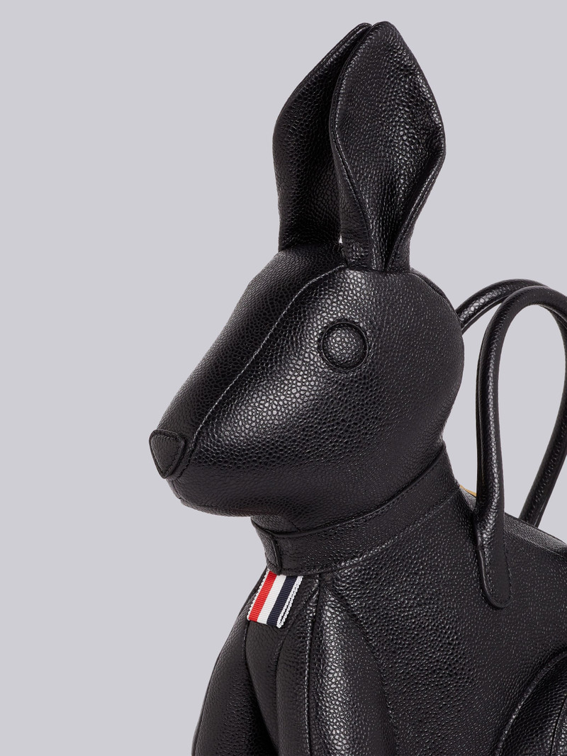 Thom Browne Black Pebbled Calfskin Rabbit Bag outlook