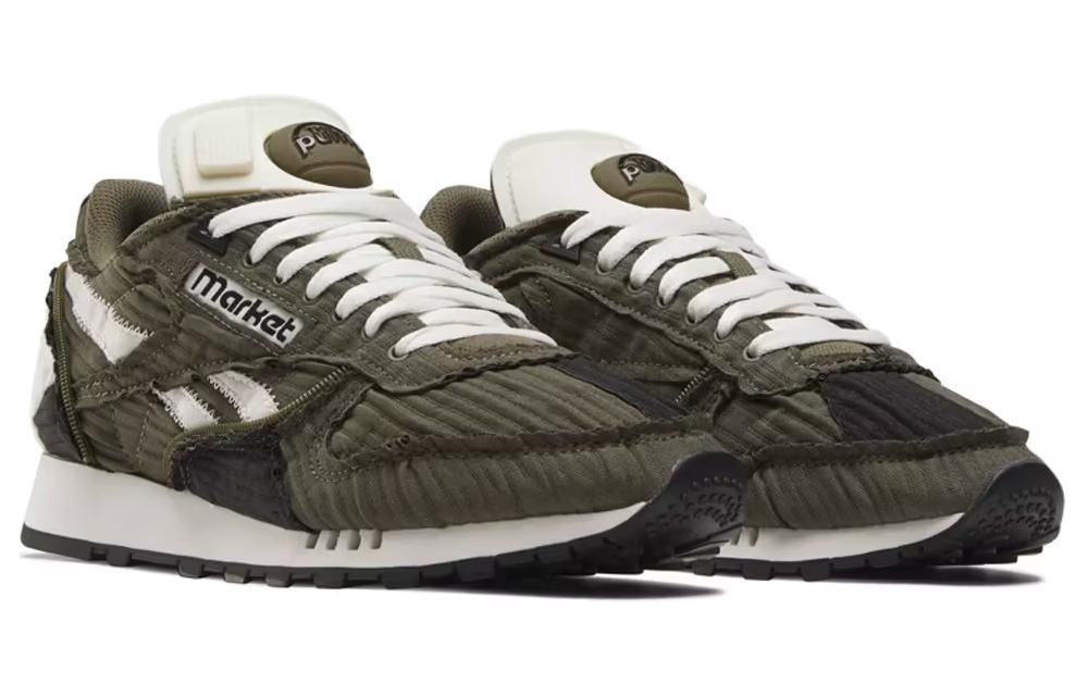 Reebok Market X Classic Leather Pump 'Army Green' 100069830 - 3