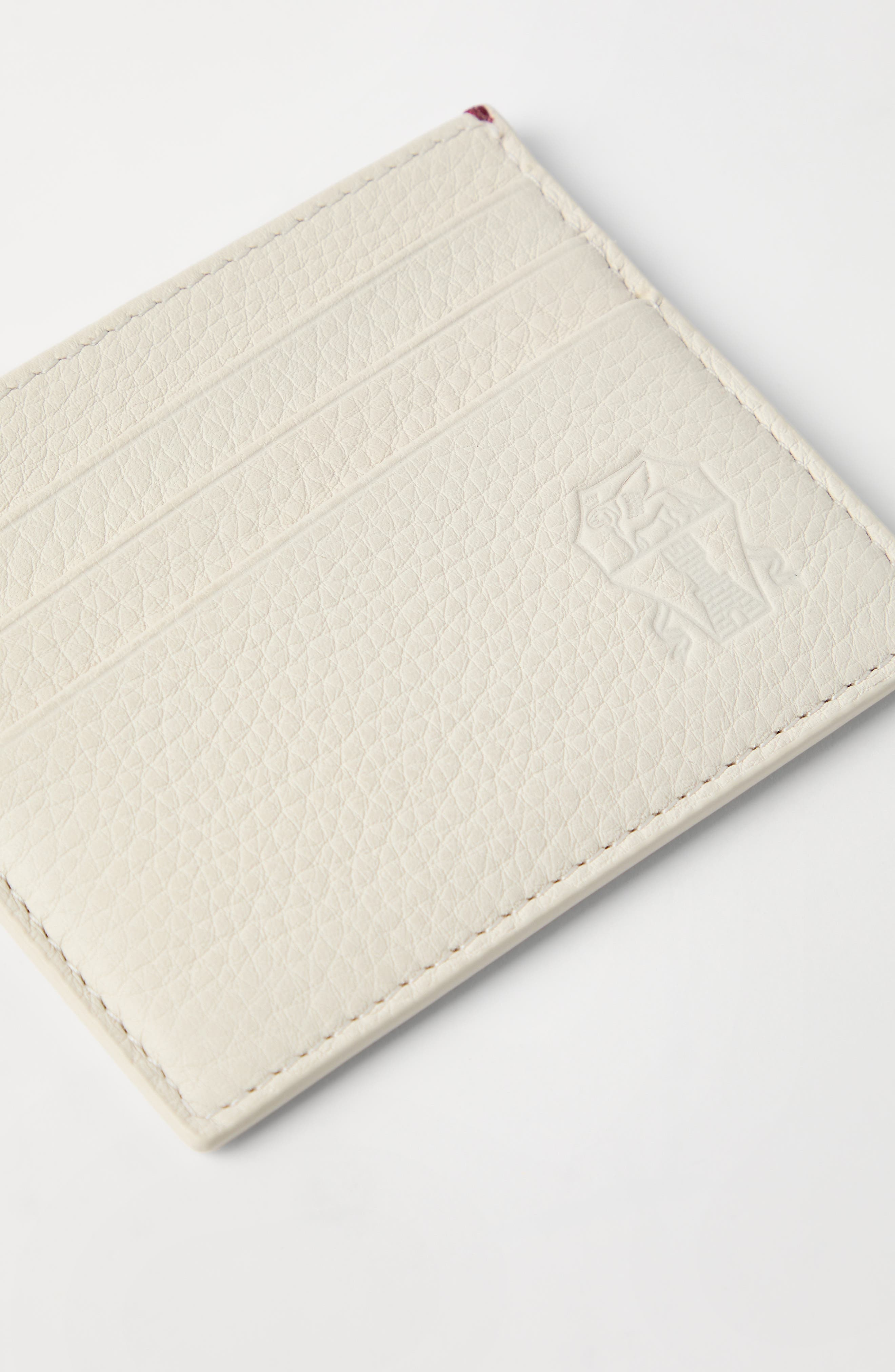 Brunello Cucinelli Calfskin card case in Ivory at Nordstrom - 4