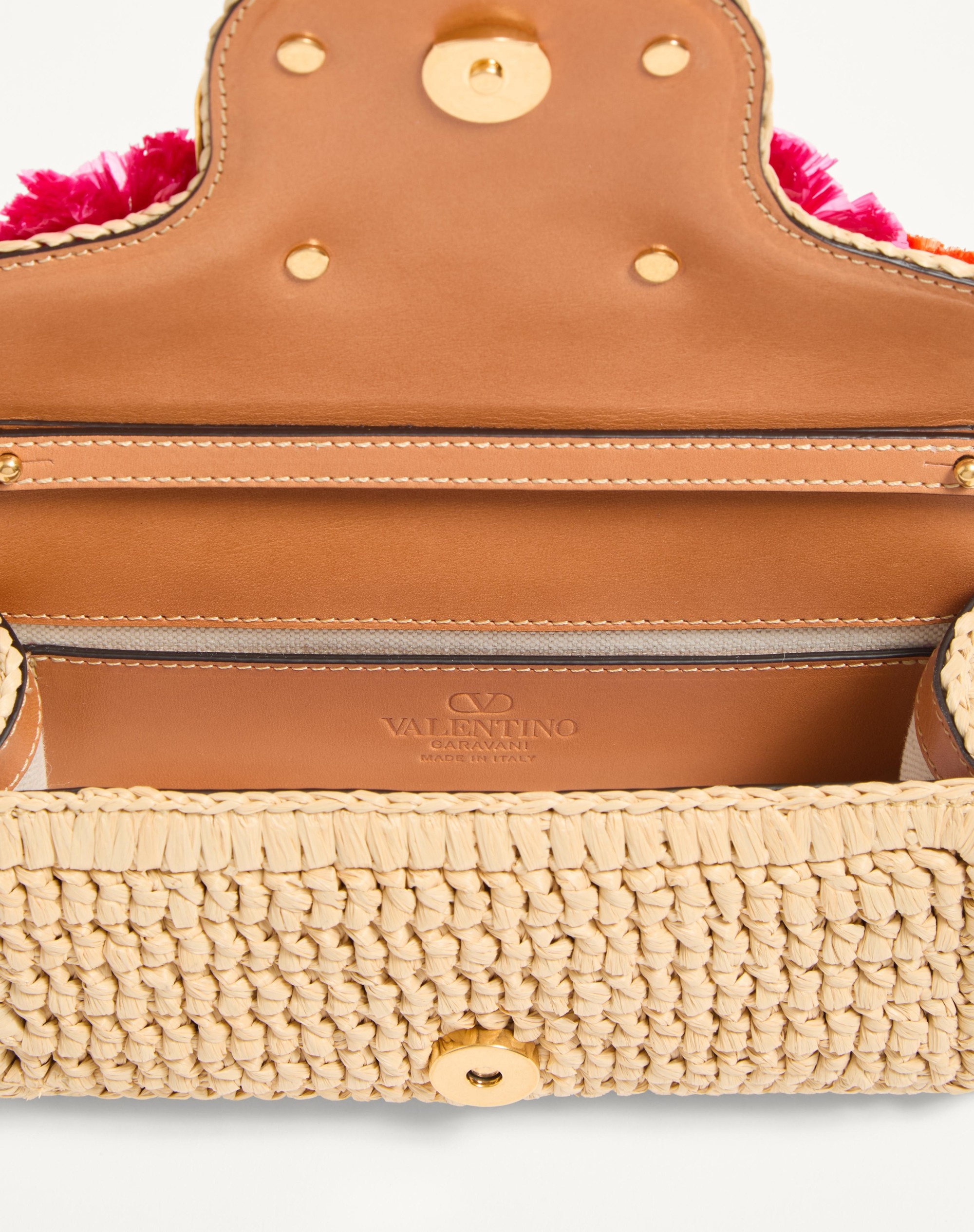 VALENTINO GARAVANI LOCÒ SMALL SHOULDER BAG IN WITH FLOWERS AND BEADS - 6