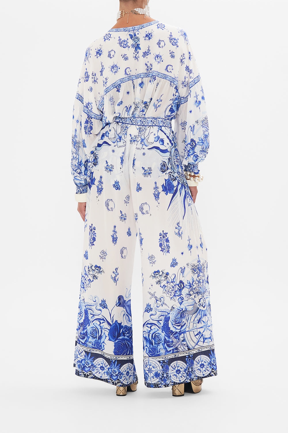 WIDE LEG TROUSER WITH FRONT POCKETS - 3