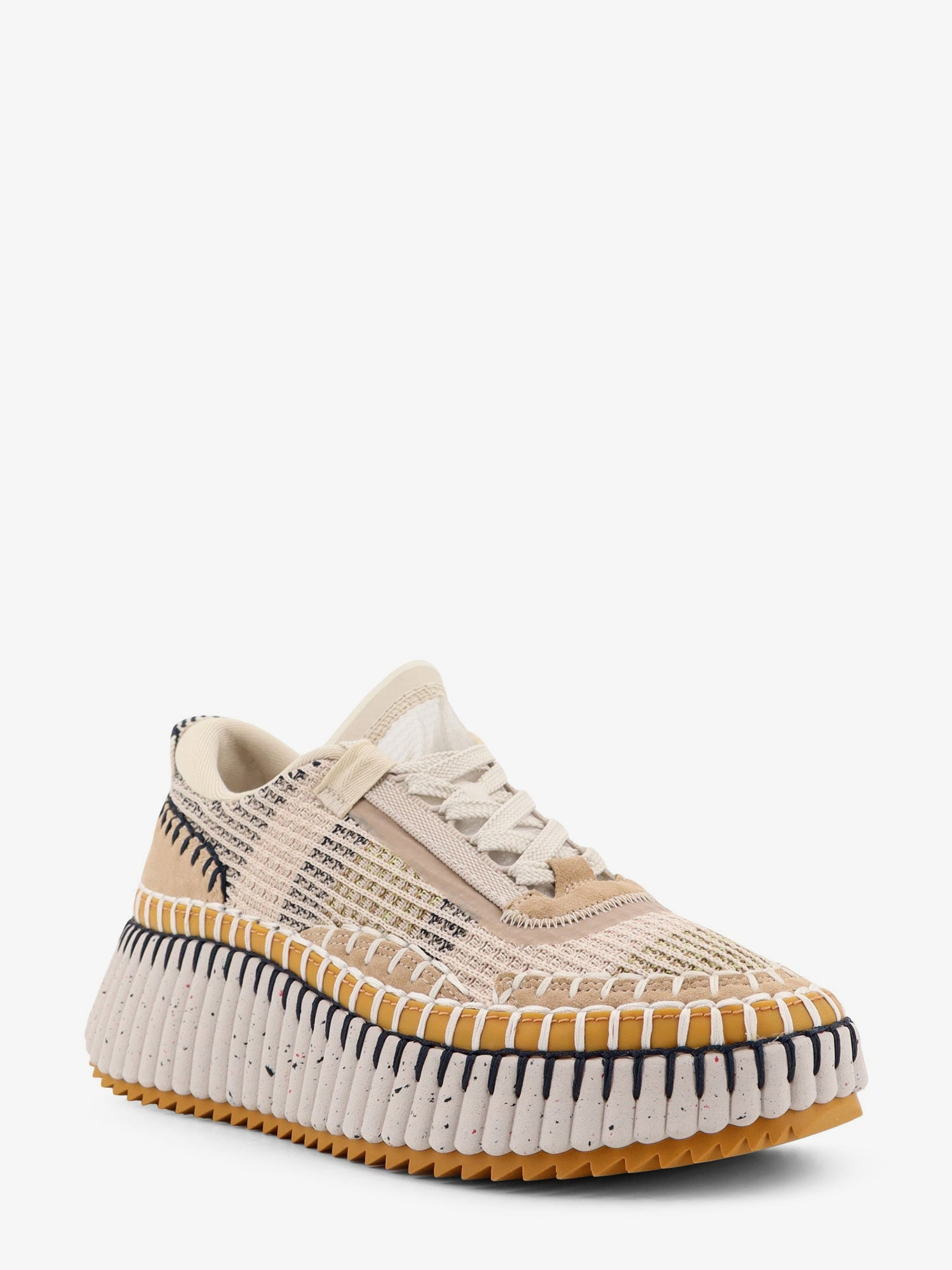 CHLOE' - Chloe' Nama Low-Top Mesh Sneakers With Suede Inserts - 2