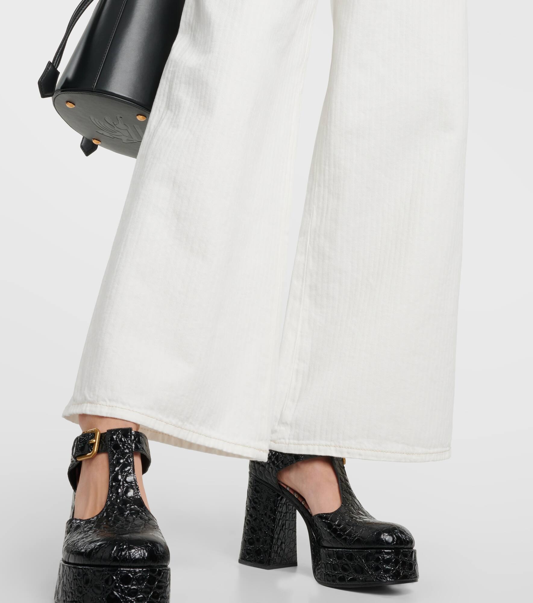 High-rise wide-leg jeans - 5