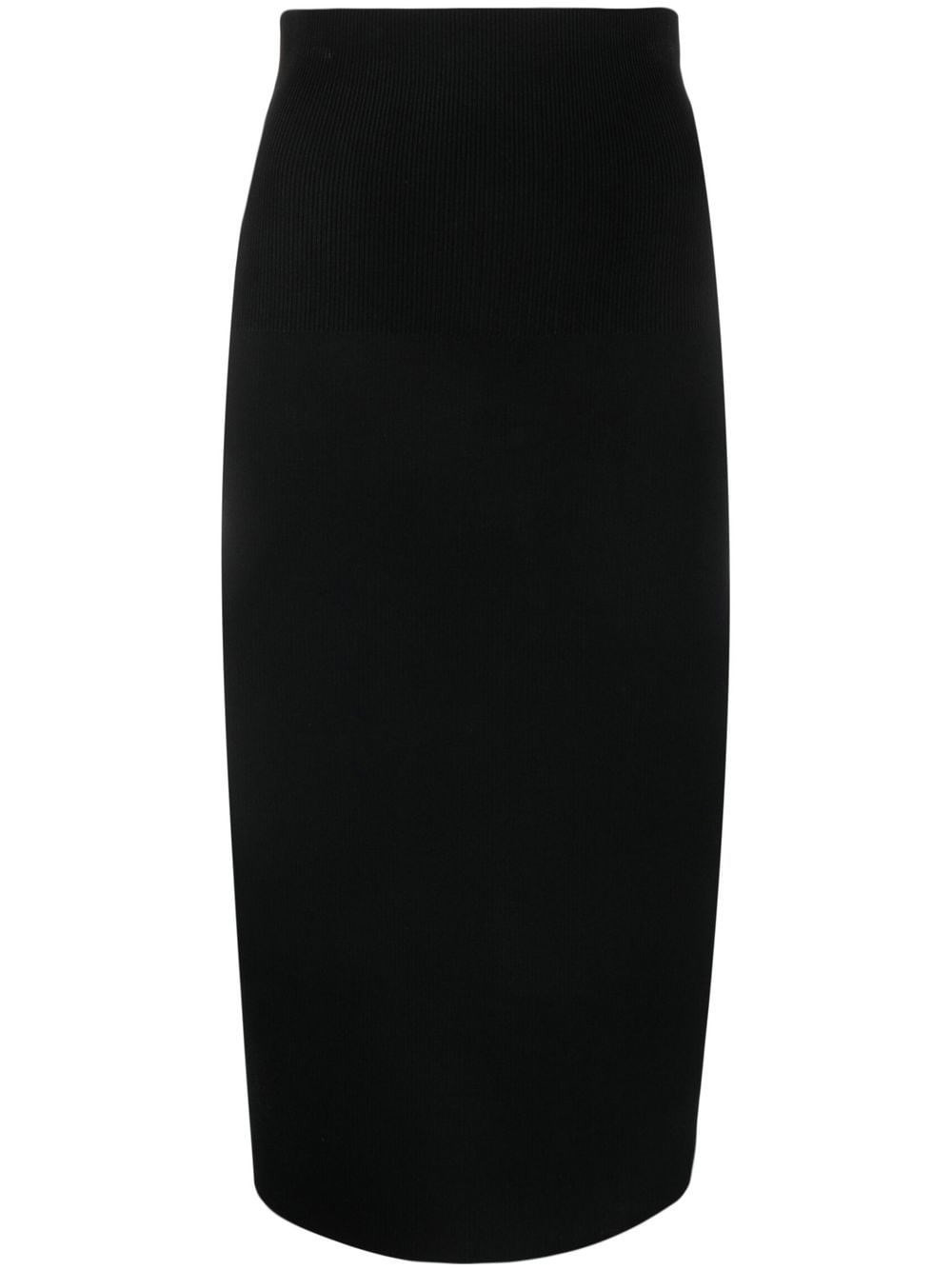 Fitted midi skirt - 1
