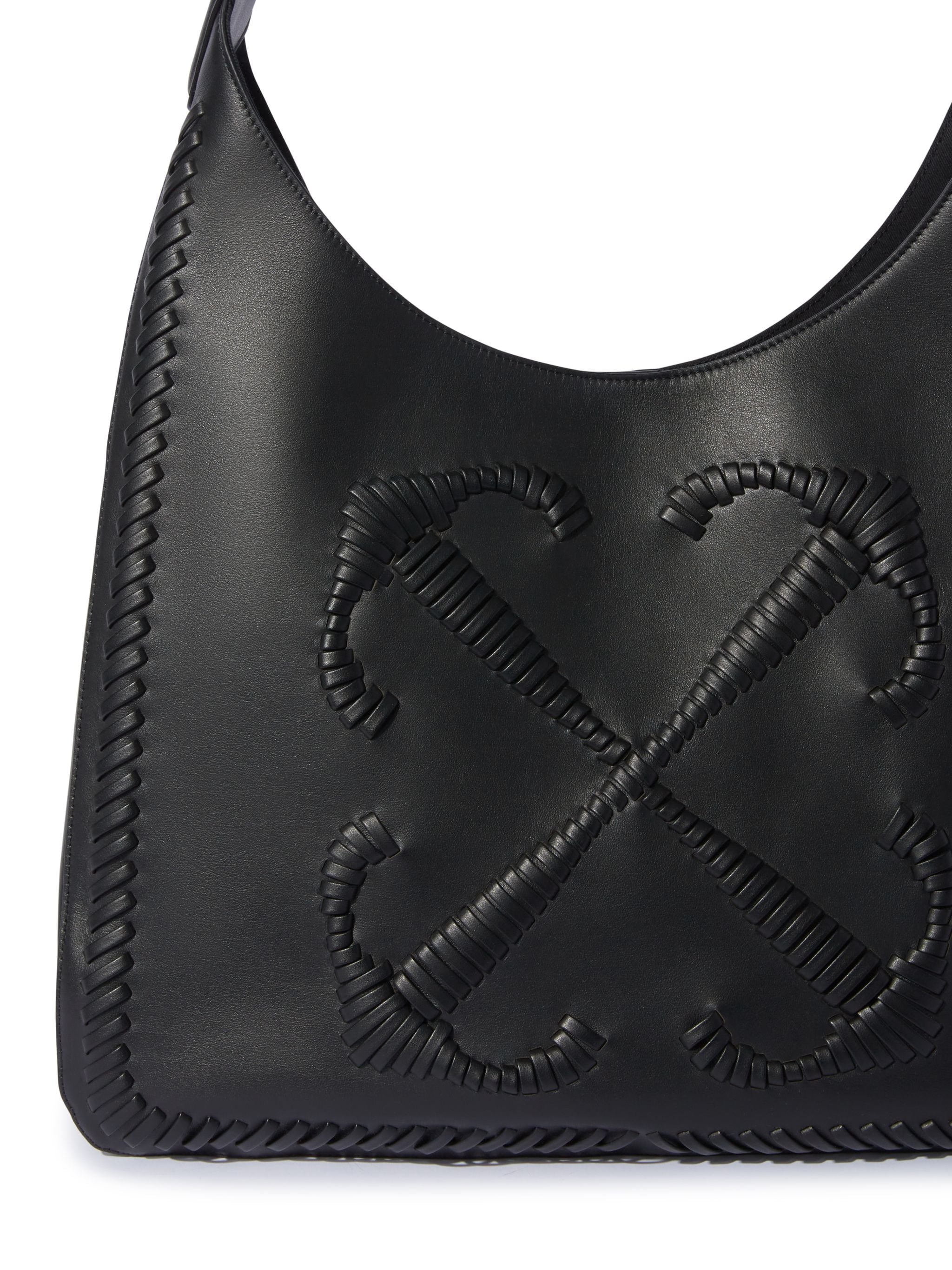 Black Leather Hobo Metropolitan Bag - 6