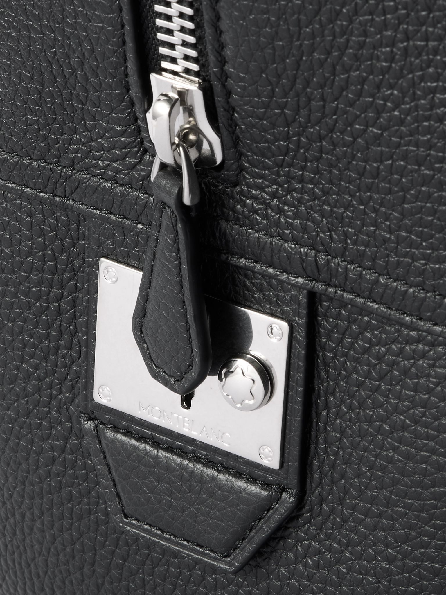 149 Logo-Appliquéd Full-Grain Leather Briefcase Black - 4