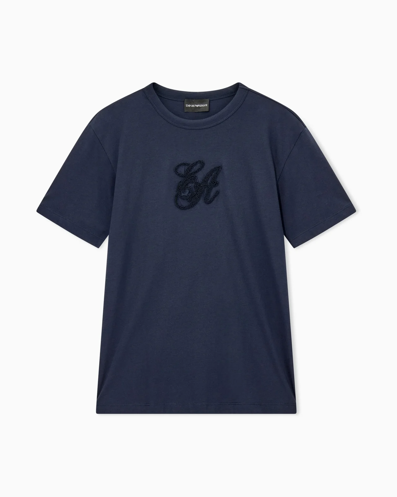 SUPIMA JERSEY T-SHIRT WITH SIGNATURE CAPSULE LOGO EMBROIDERY - 1