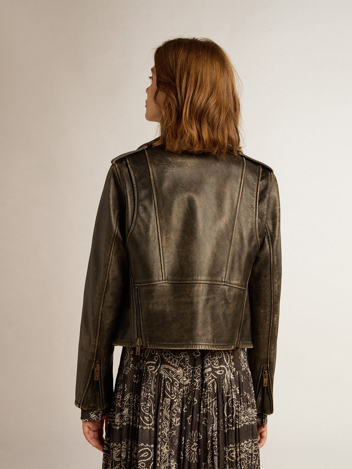 Women’s leather biker jacket - 4