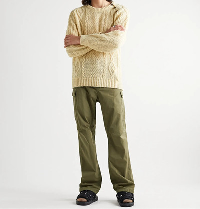 visvim Bollard Button-Embellished Cable-Knit Wool Sweater outlook