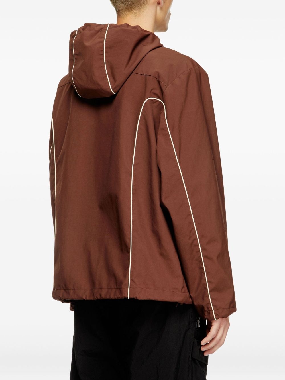 piped hooded jacket - 4