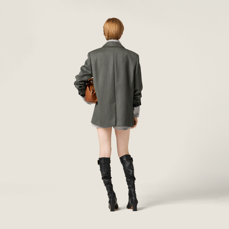 Cover fabric single-breasted jacket 3