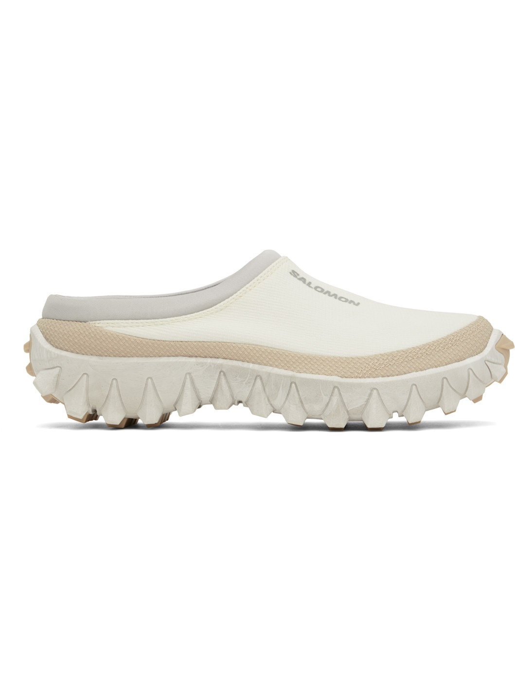 Beige & Off-White Snowclog Sneakers - 1