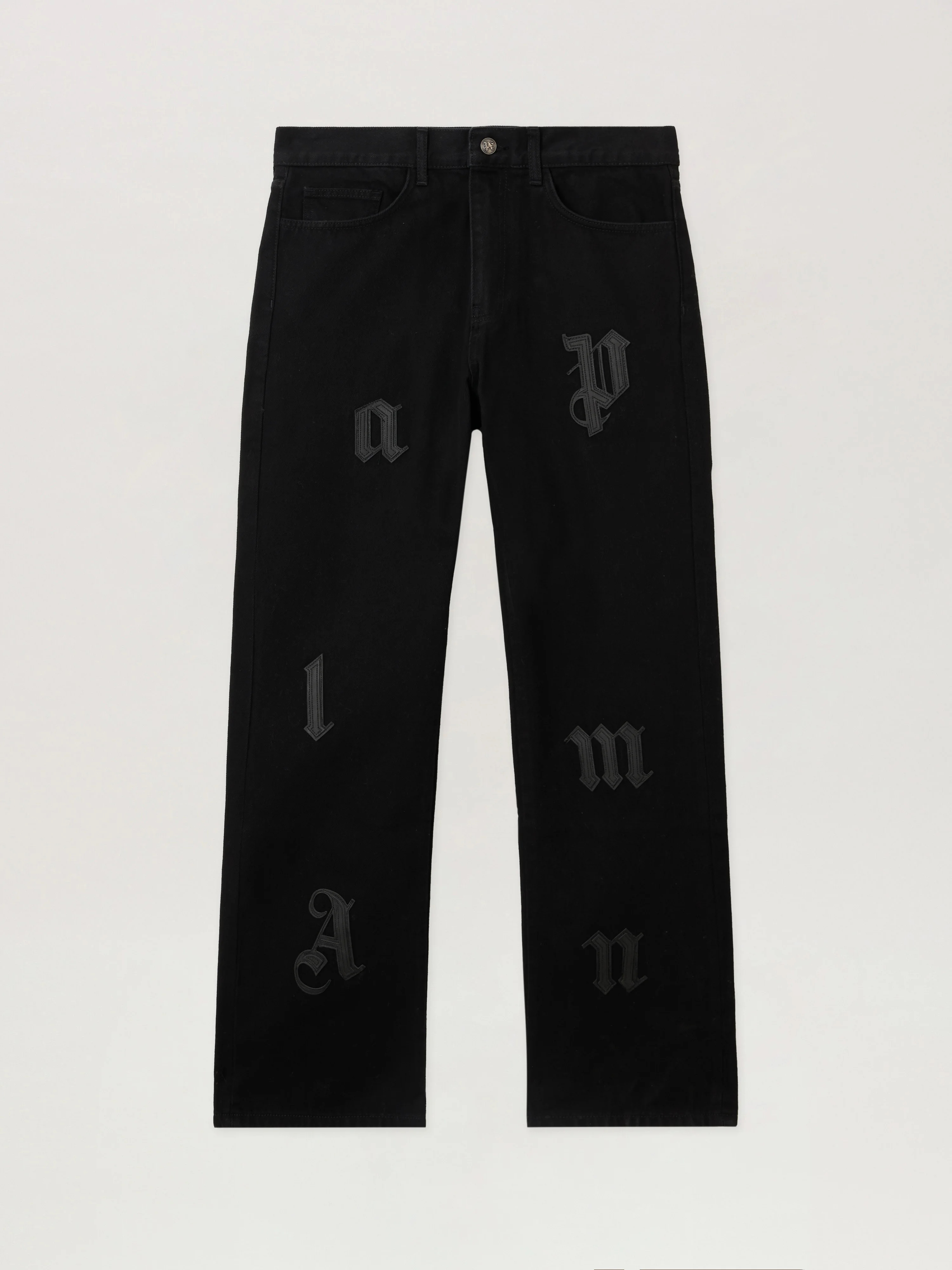 Logo Patch Straight Jeans - 1