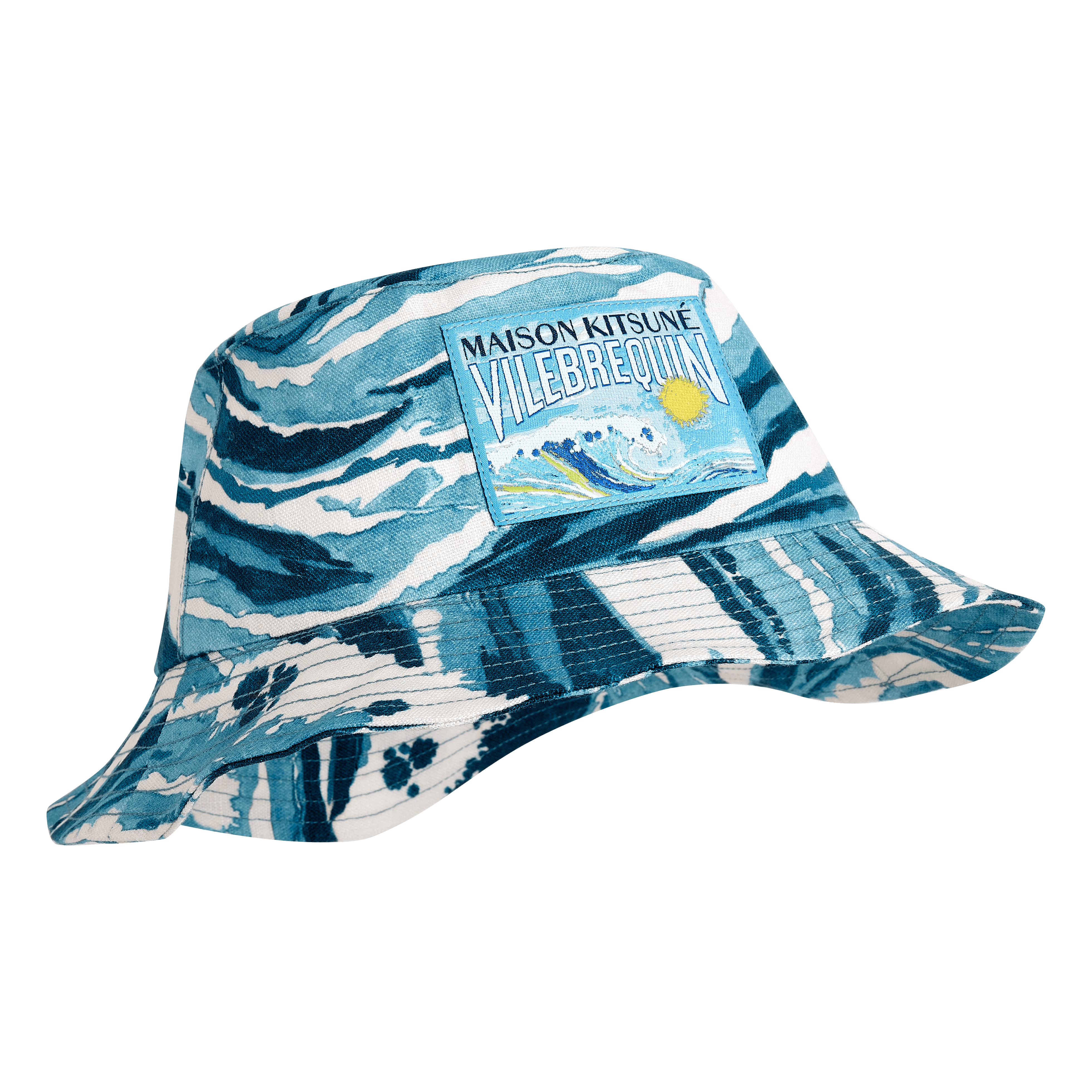 Unisex Cotton Bucket Hat Wave - Vilebrequin x Maison Kitsuné - 1