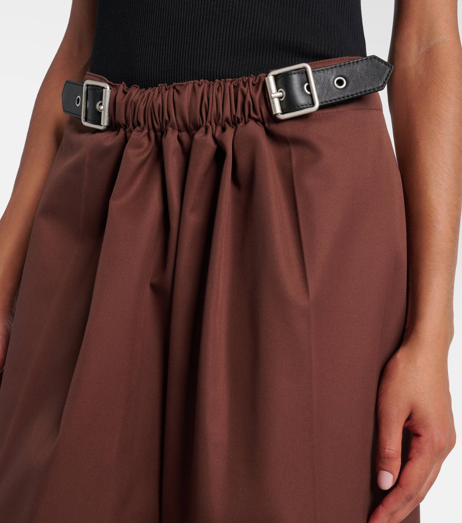 High-rise cotton and silk culottes - 4