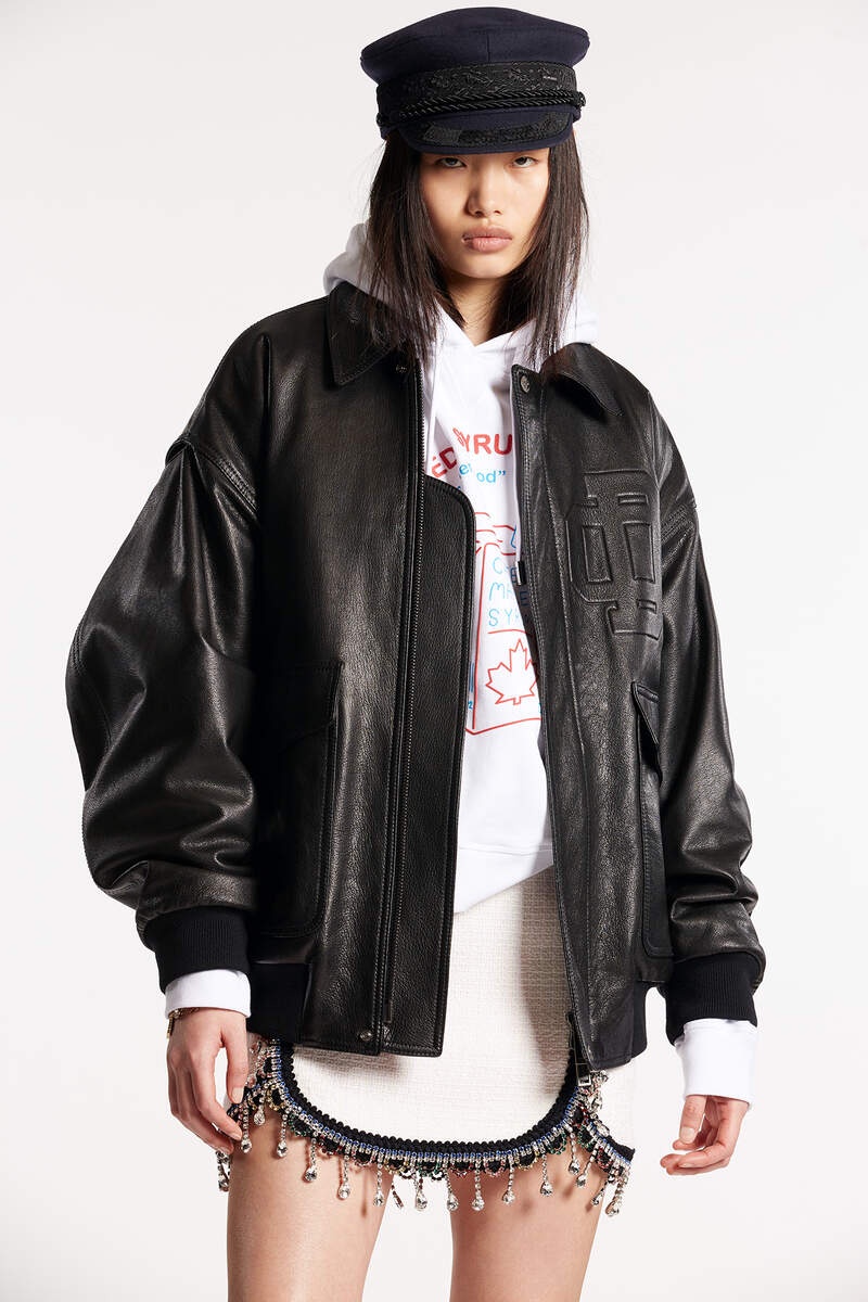 CLASSIC LEATHER BOMBER JACKET - 3