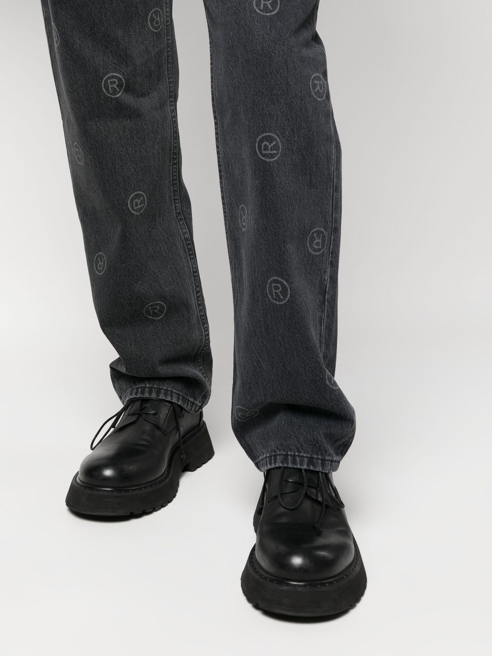 logo straight-leg jeans - 5