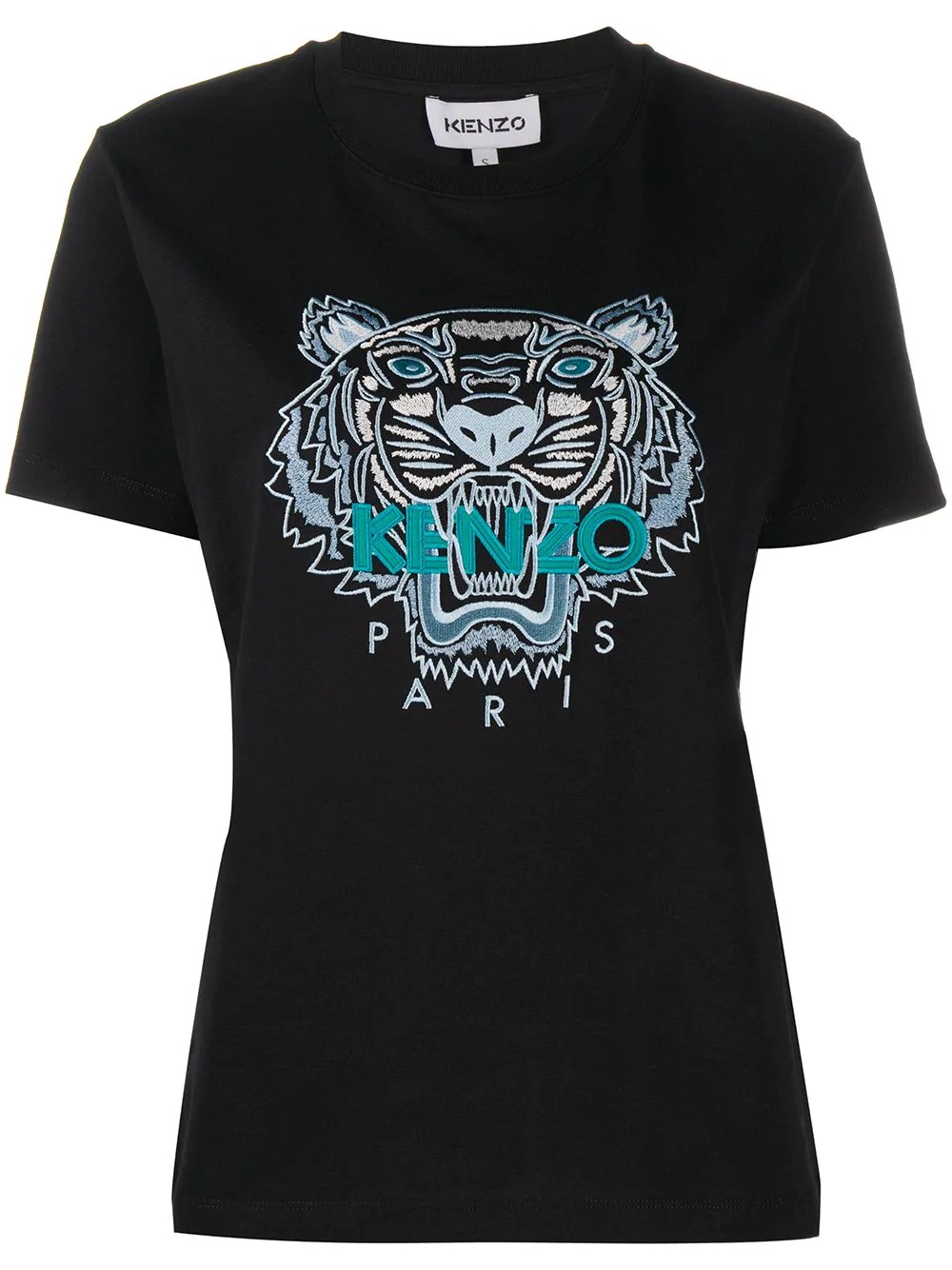 tiger-motif short-sleeve T-shirt - 1