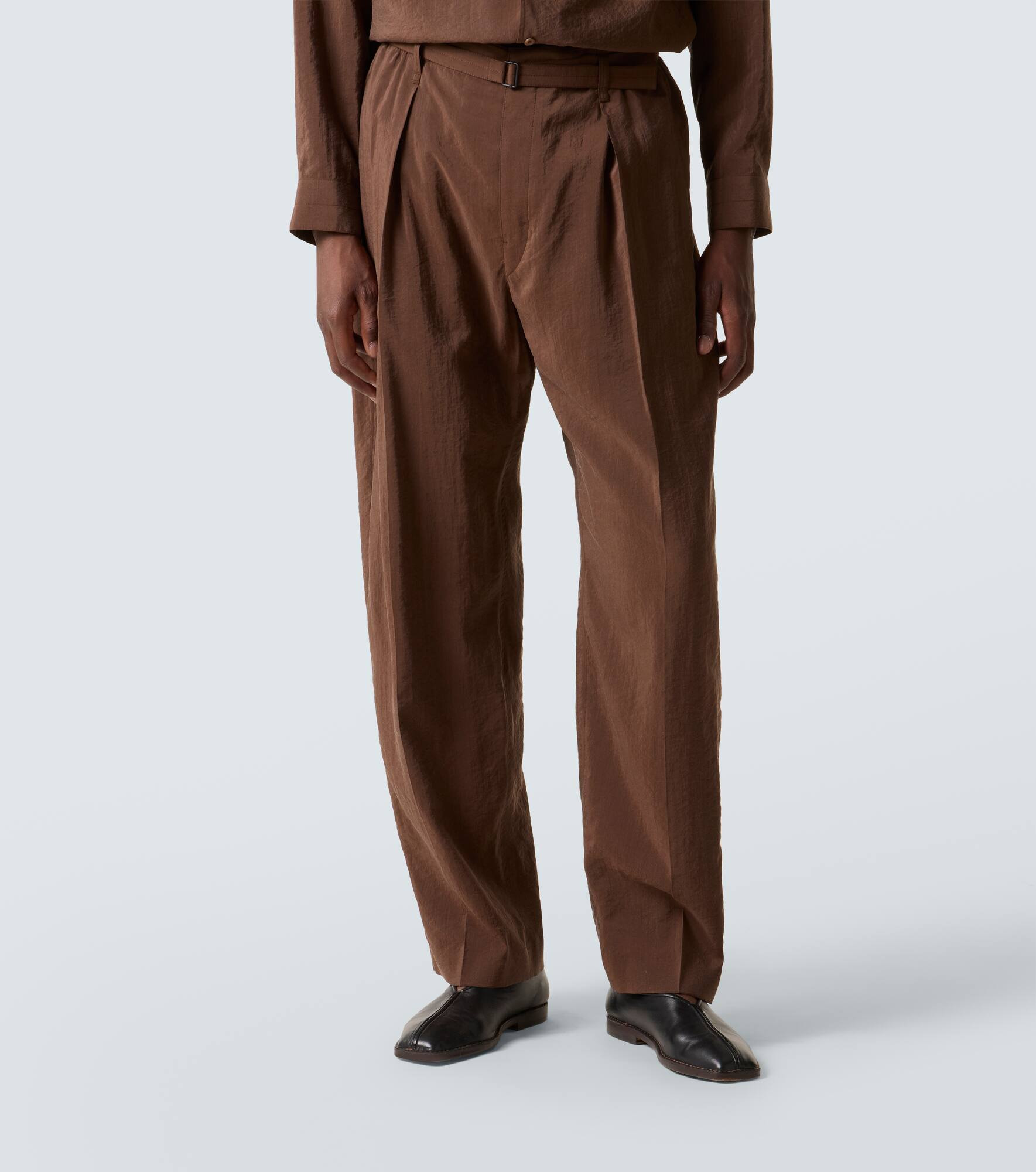 Silk-blend wide-leg pants - 3