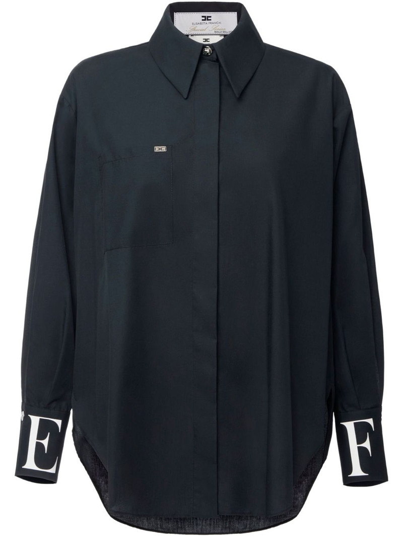 logo-embroidered shirt 1