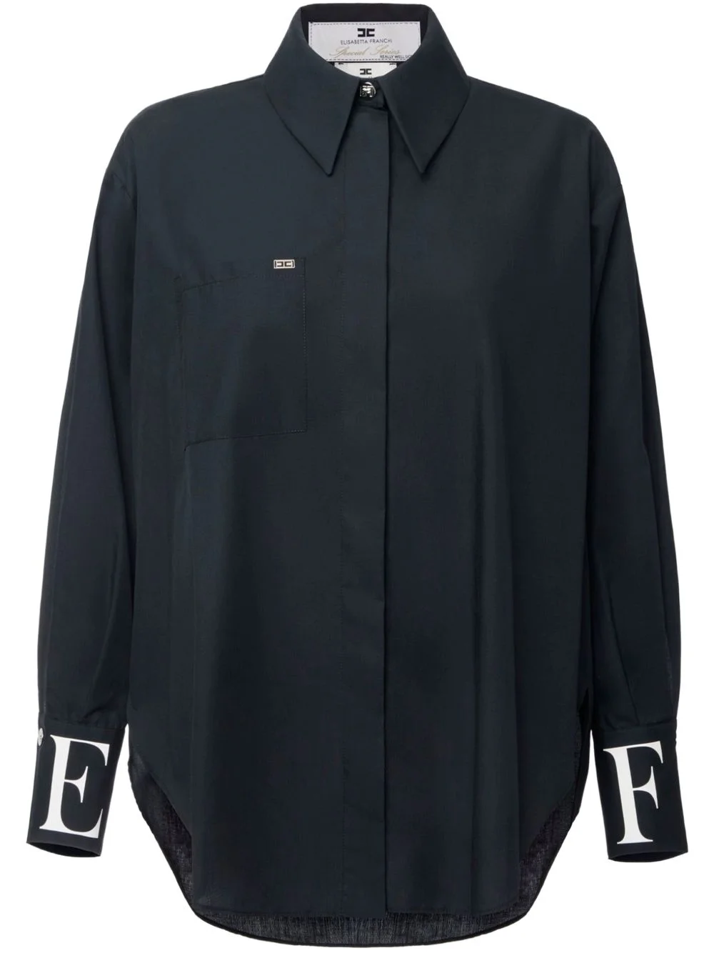 logo-embroidered shirt - 1
