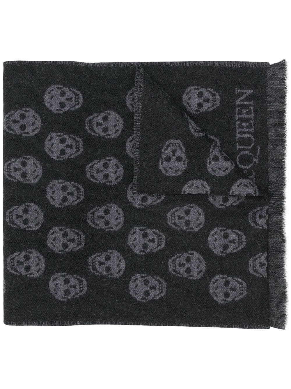 skull-jacquard scarf - 1