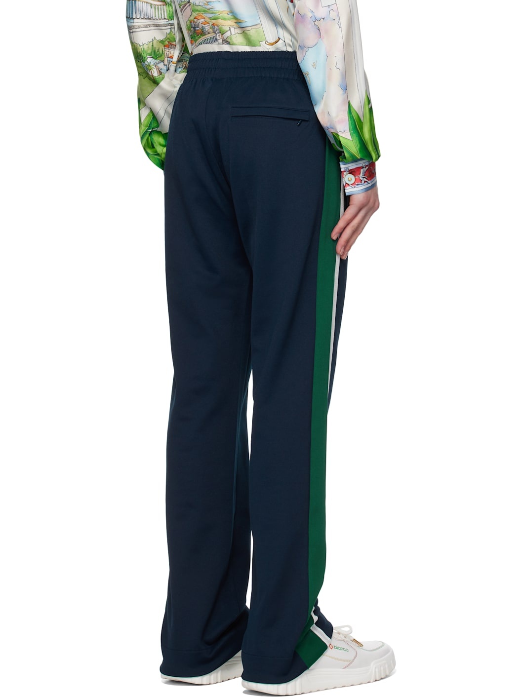 Navy Mesh Tape Track Pants - 3