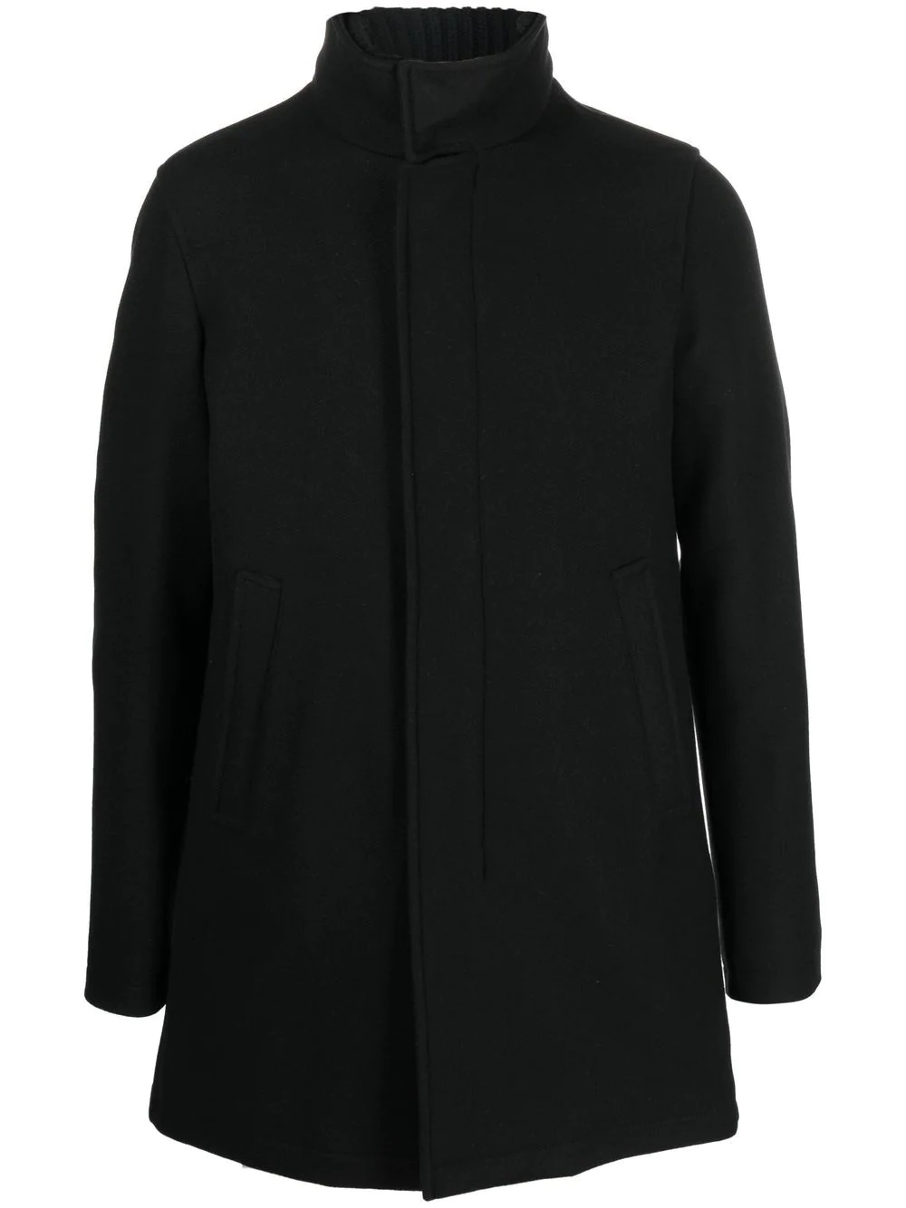 single-breasted fitted coat - 1