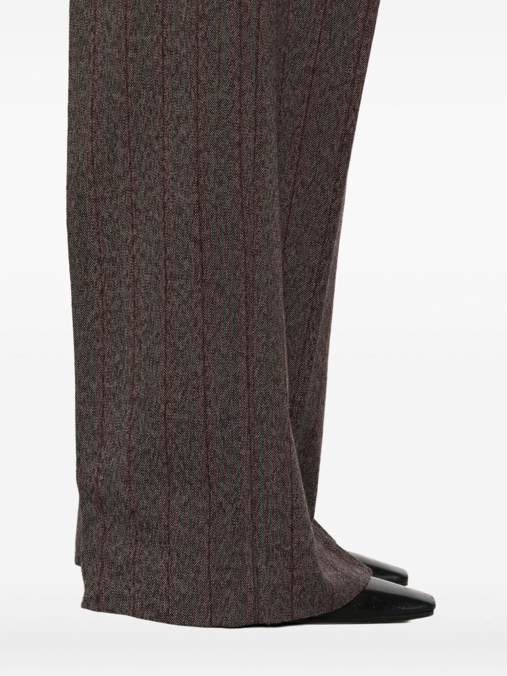 Wool wide-leg trousers - 5