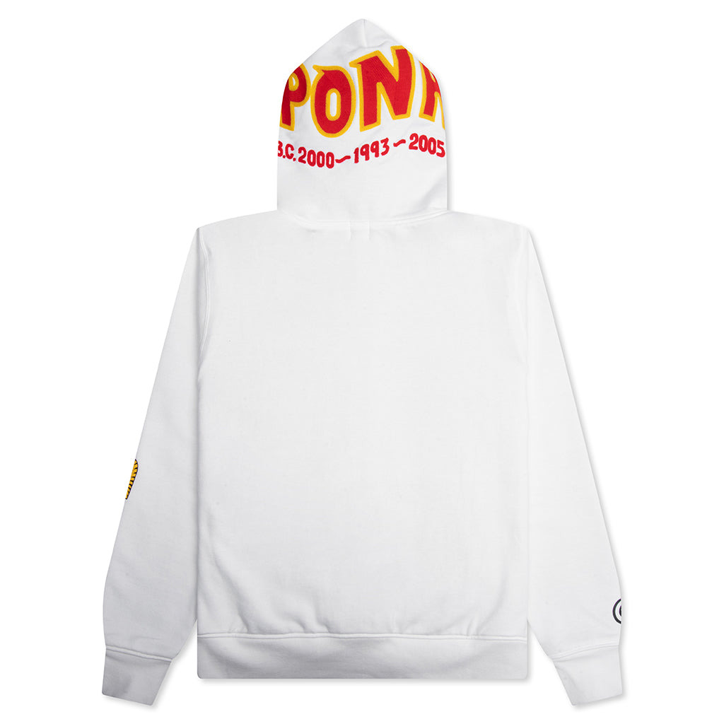 2ND SHARK FULL ZIP HOODIE - WHITE - 2