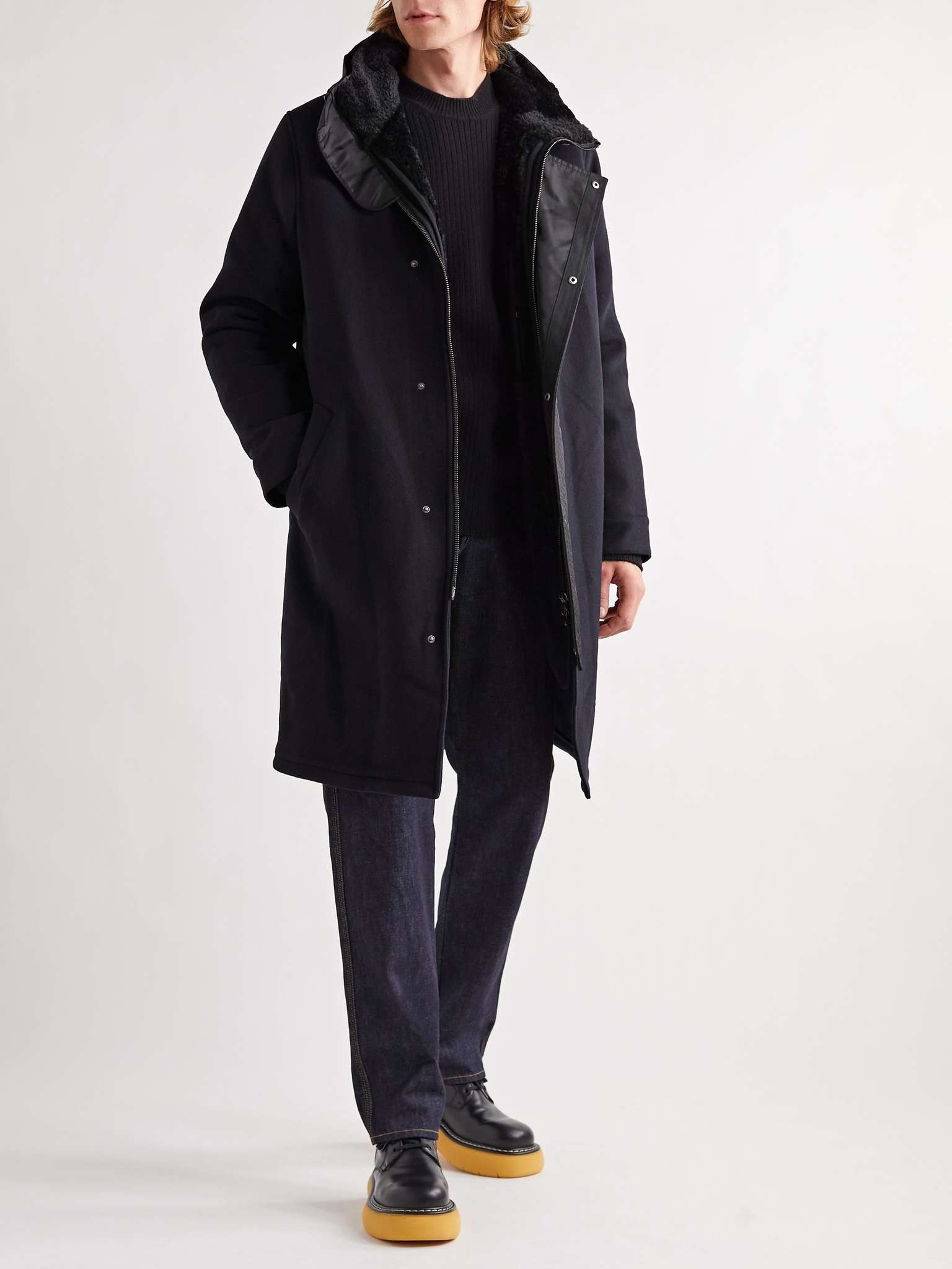 Panelled Virgin Wool-Blend and Shell Hooded Down Parka - 2