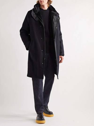 Yves Salomon Panelled Virgin Wool-Blend and Shell Hooded Down Parka outlook