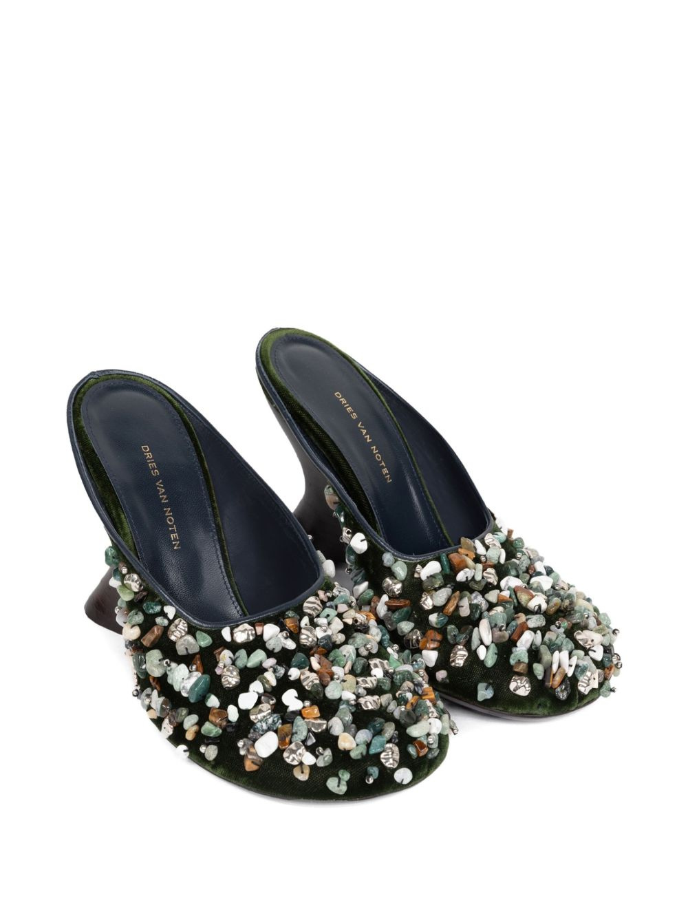 90mm embellished mules - 2
