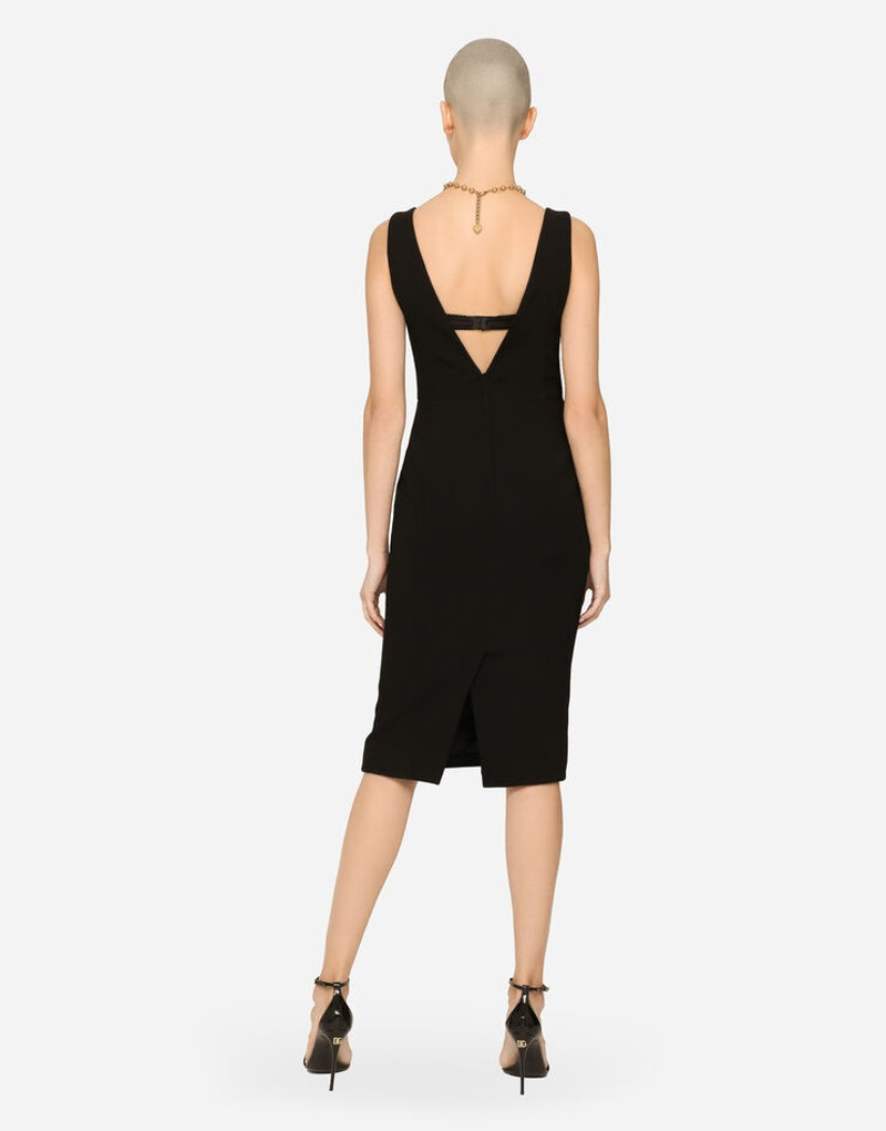 Wool crepe midi dress 3